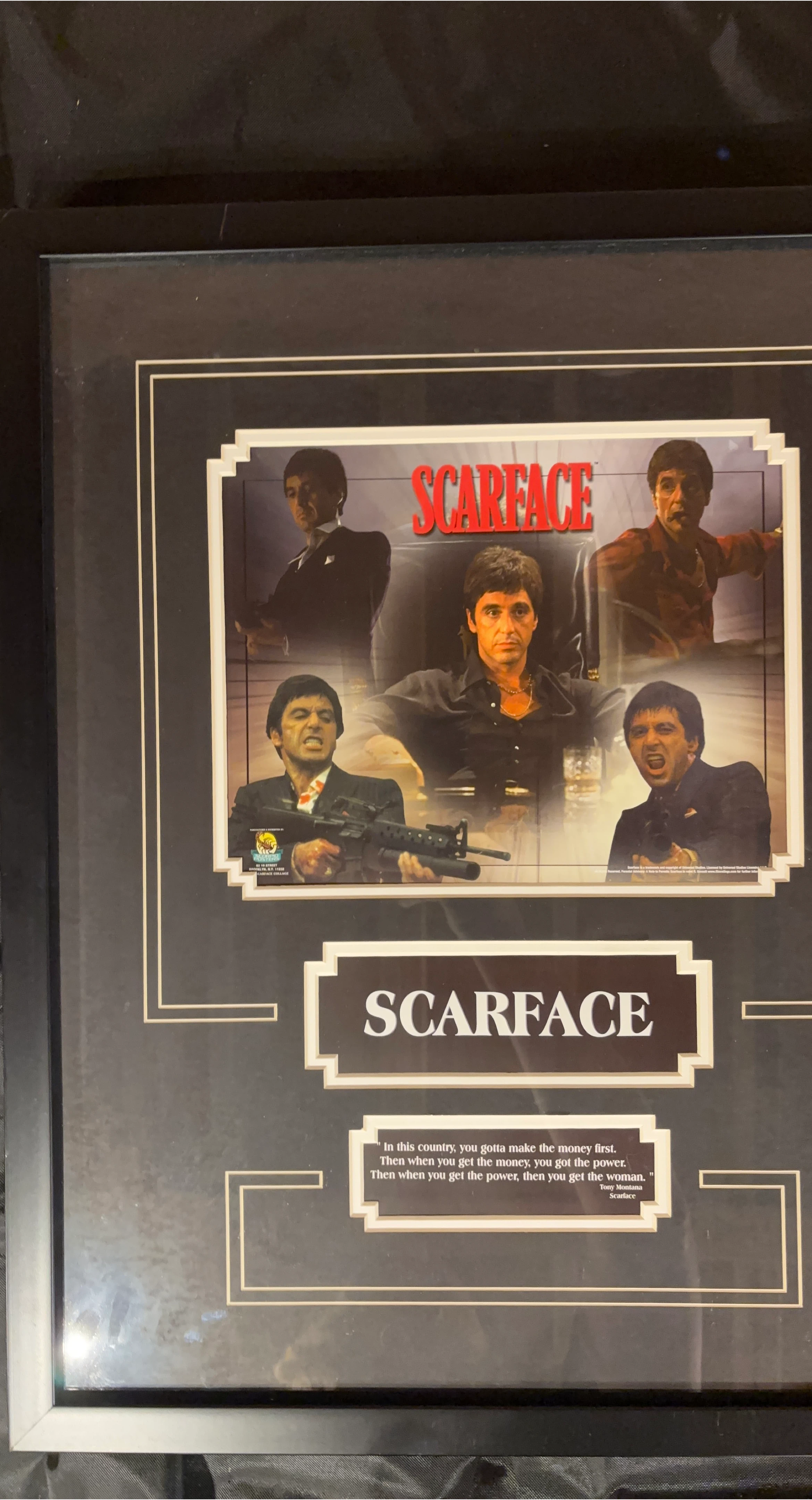 Scarface Framed Movie Poster with Quote