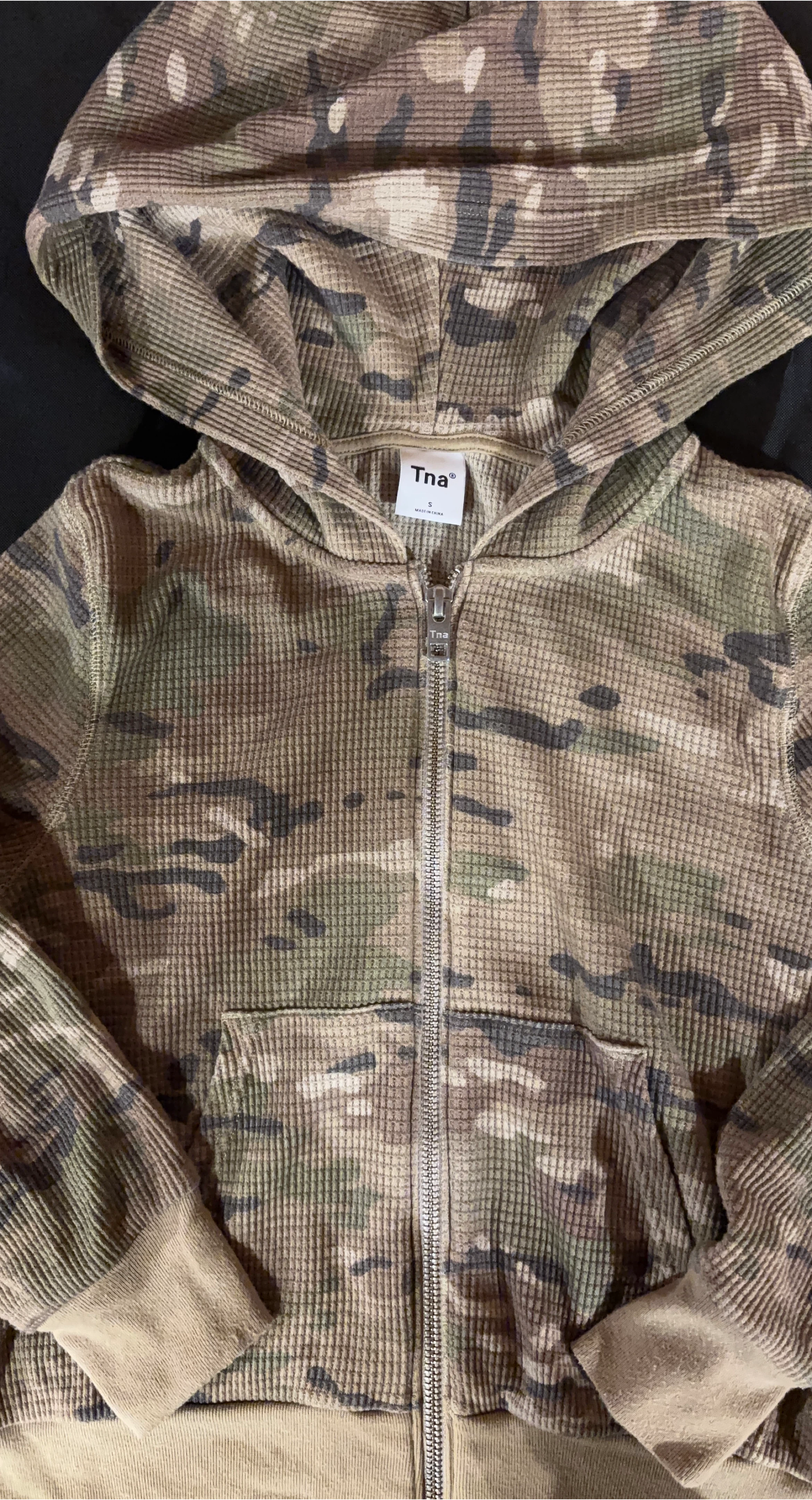 Tna Camo Zip-Up Hoodie Size S