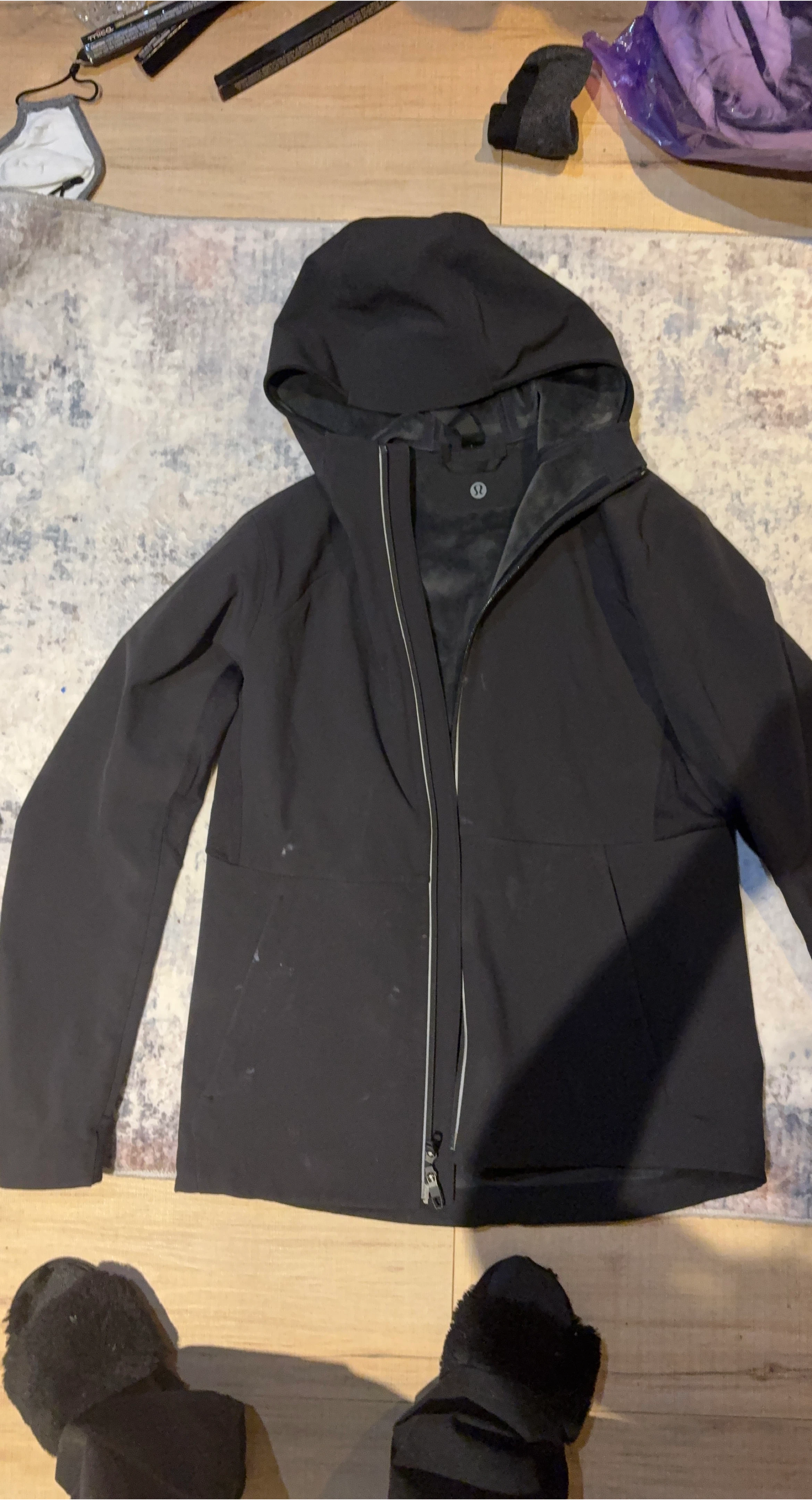 Lululemon Black Hooded Jacket