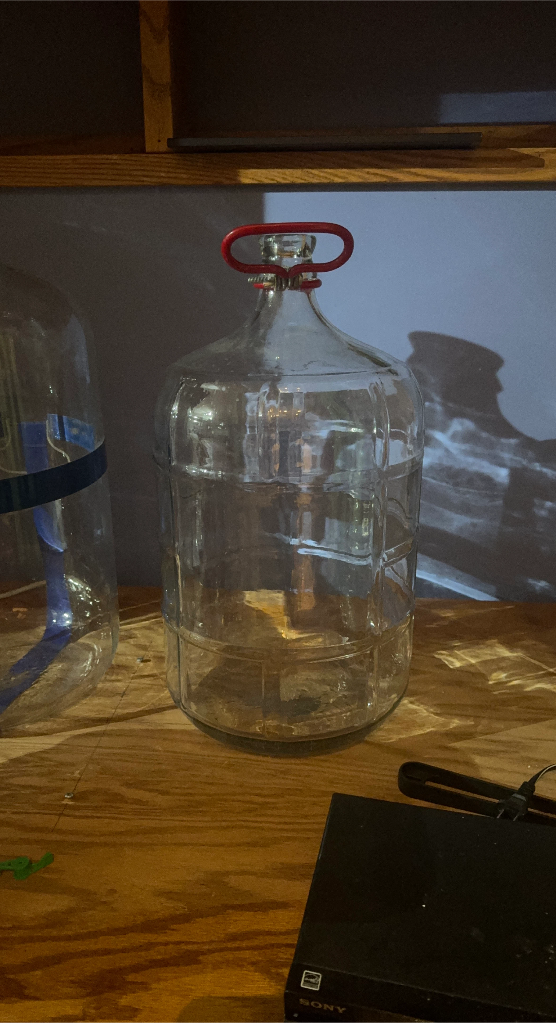 Glass Carboy with Red Handle