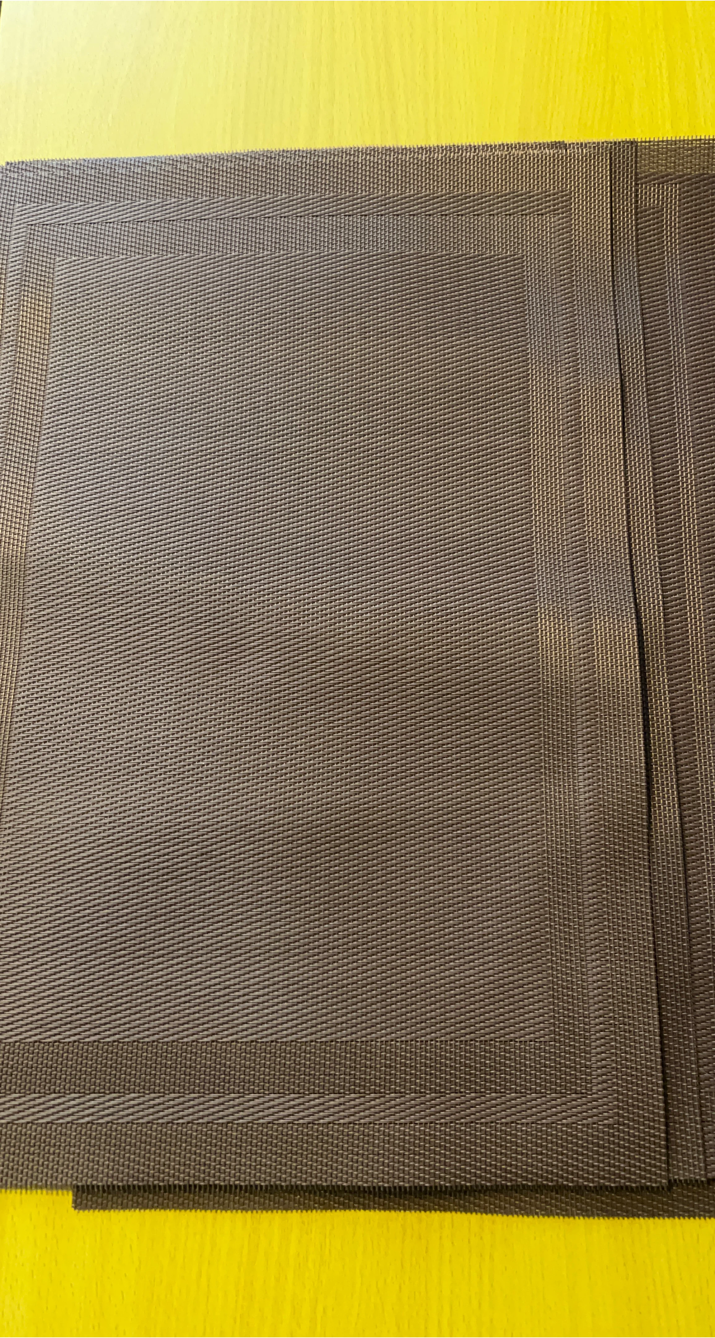 Set of 6 Brown Woven Placemats