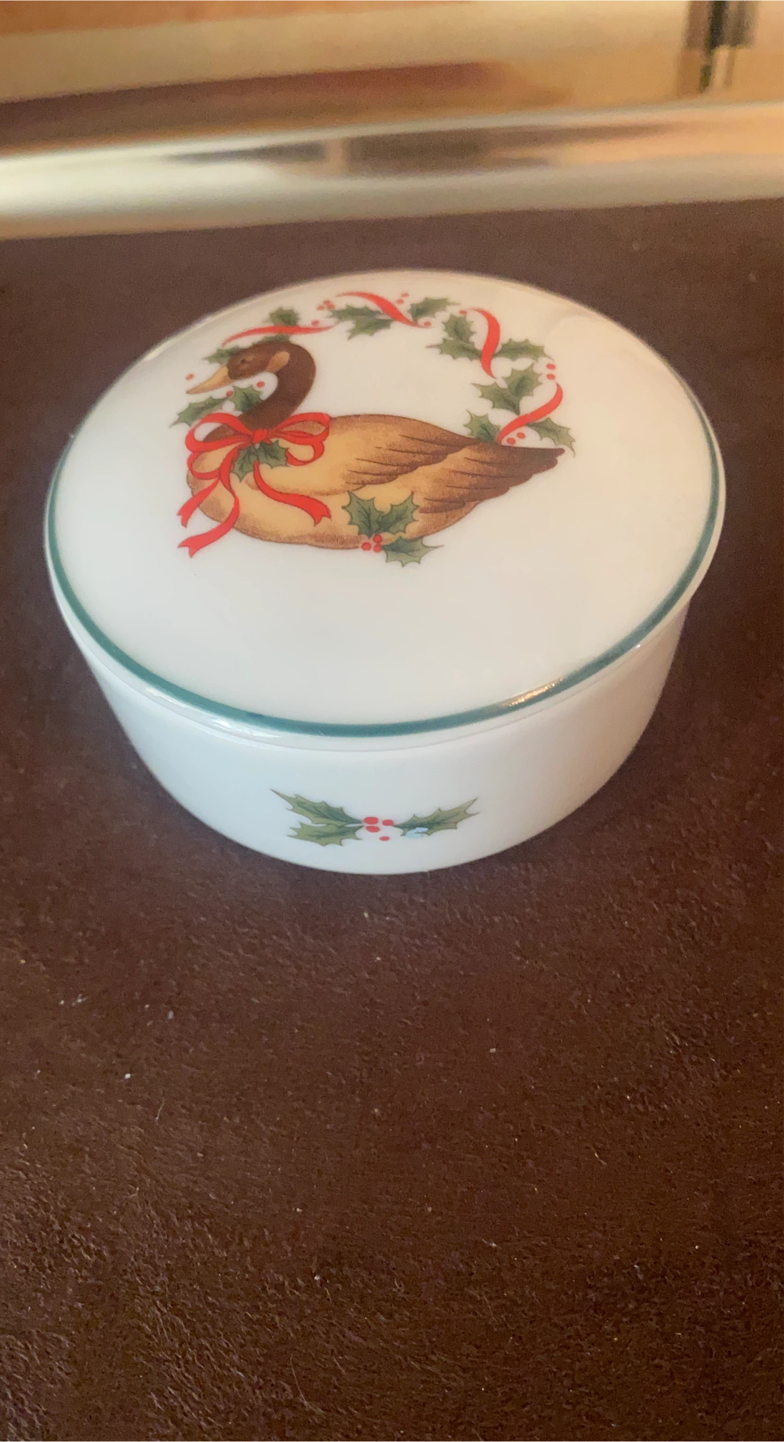 Christmas Memories Trinket Box with Duck Design