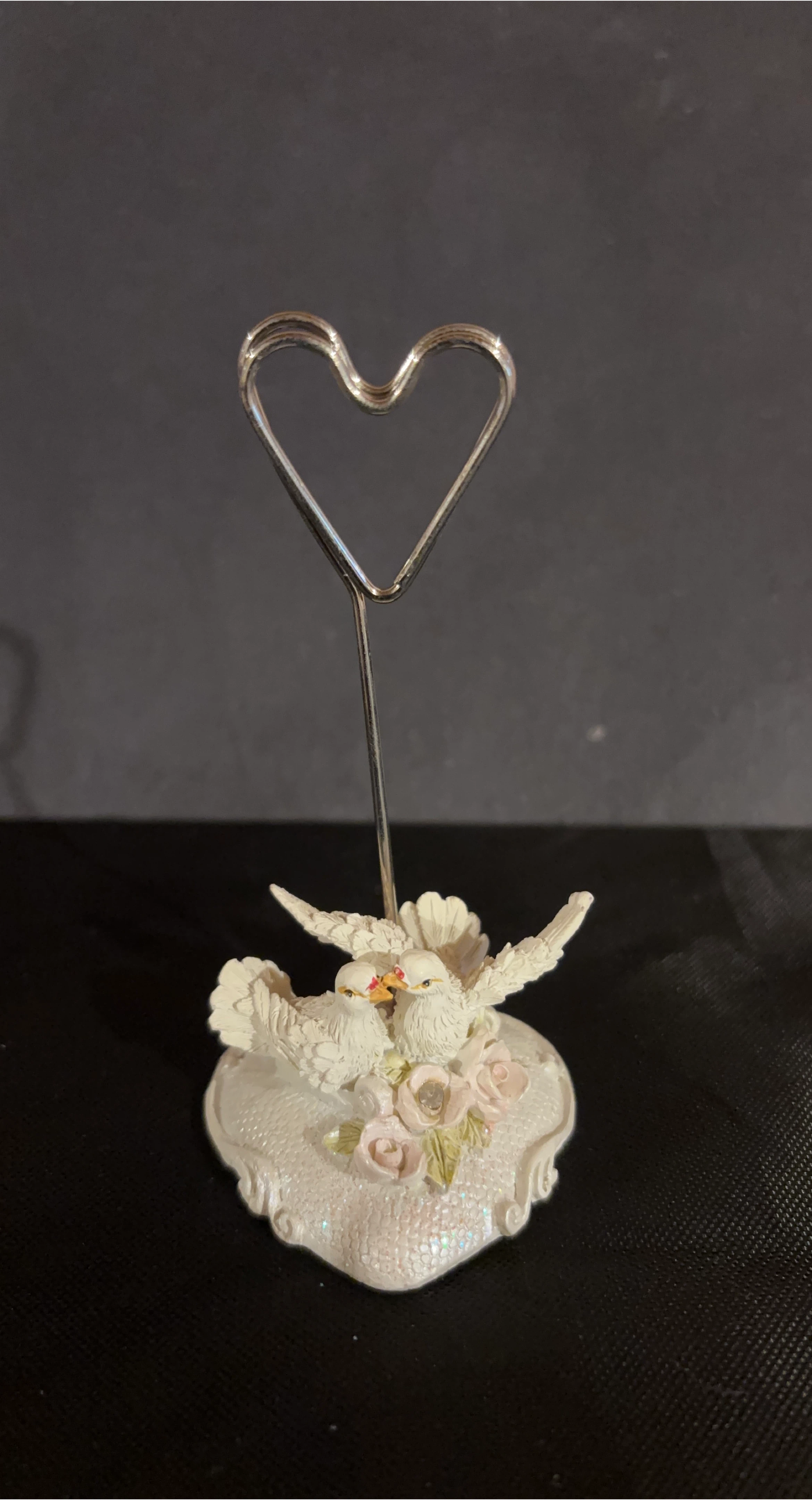 Set of 12 Love Bird Heart Place Card Holders