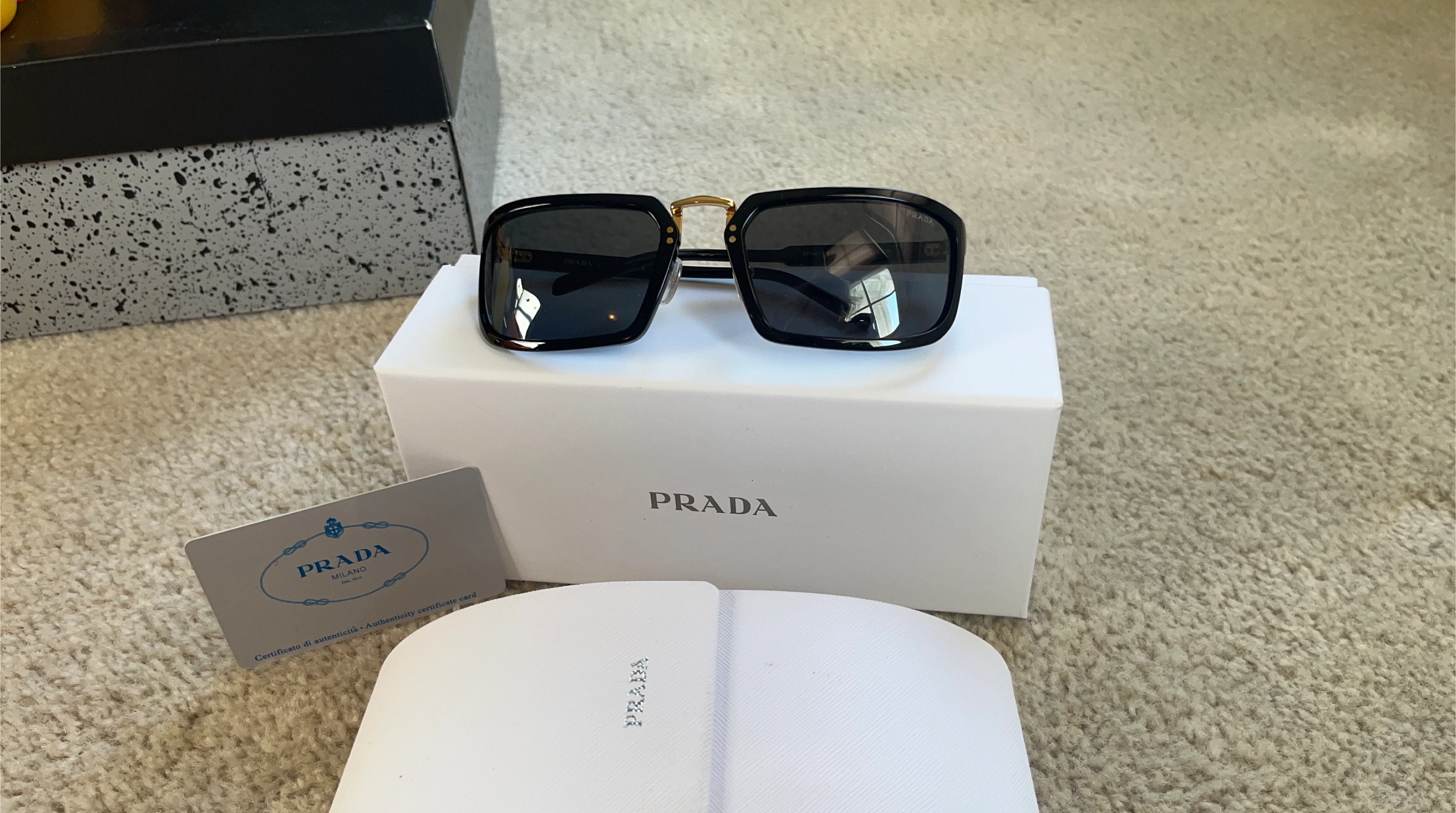 Prada Black Square Sunglasses