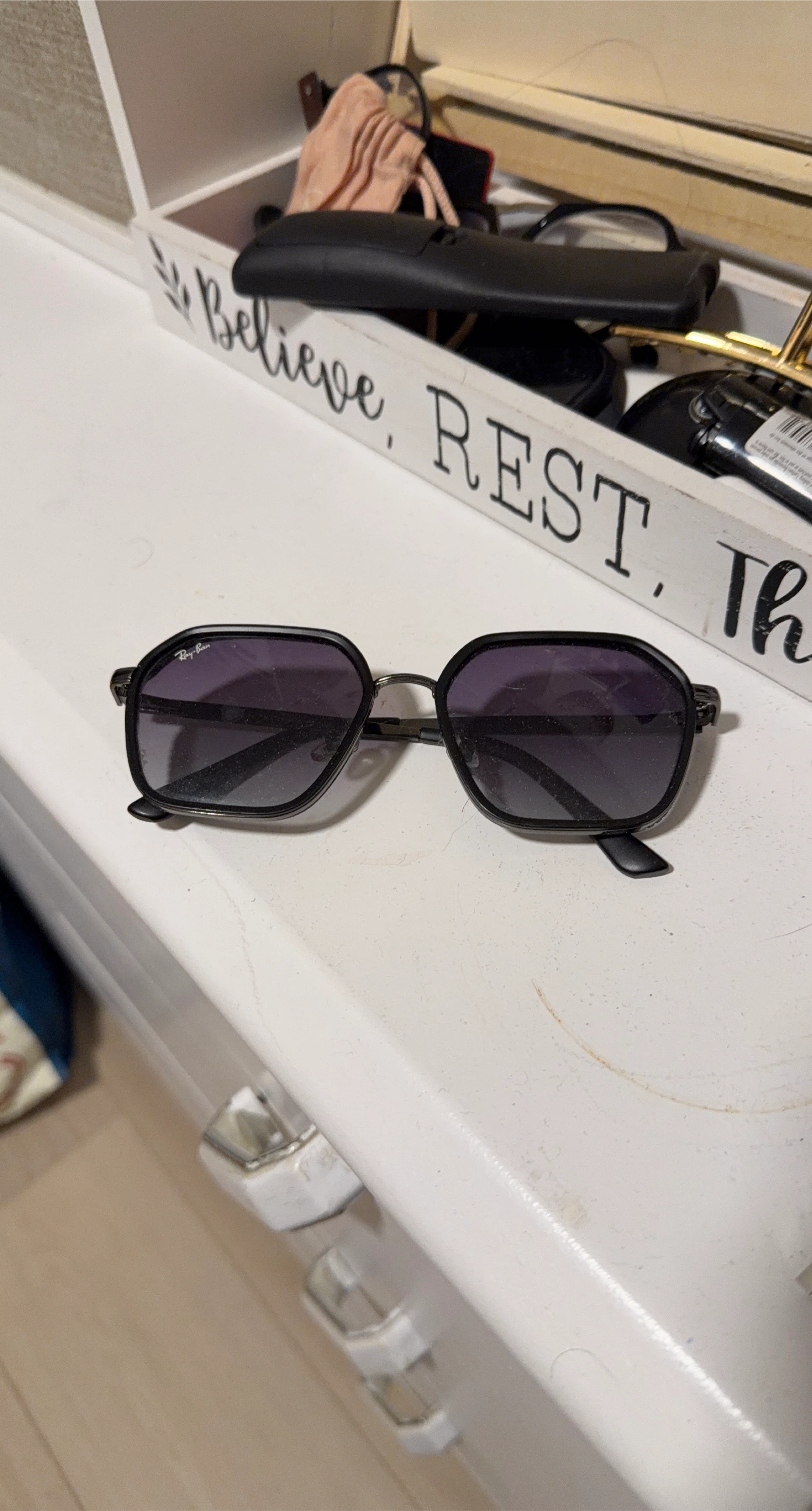 Ray-Ban Black Octagonal Sunglasses