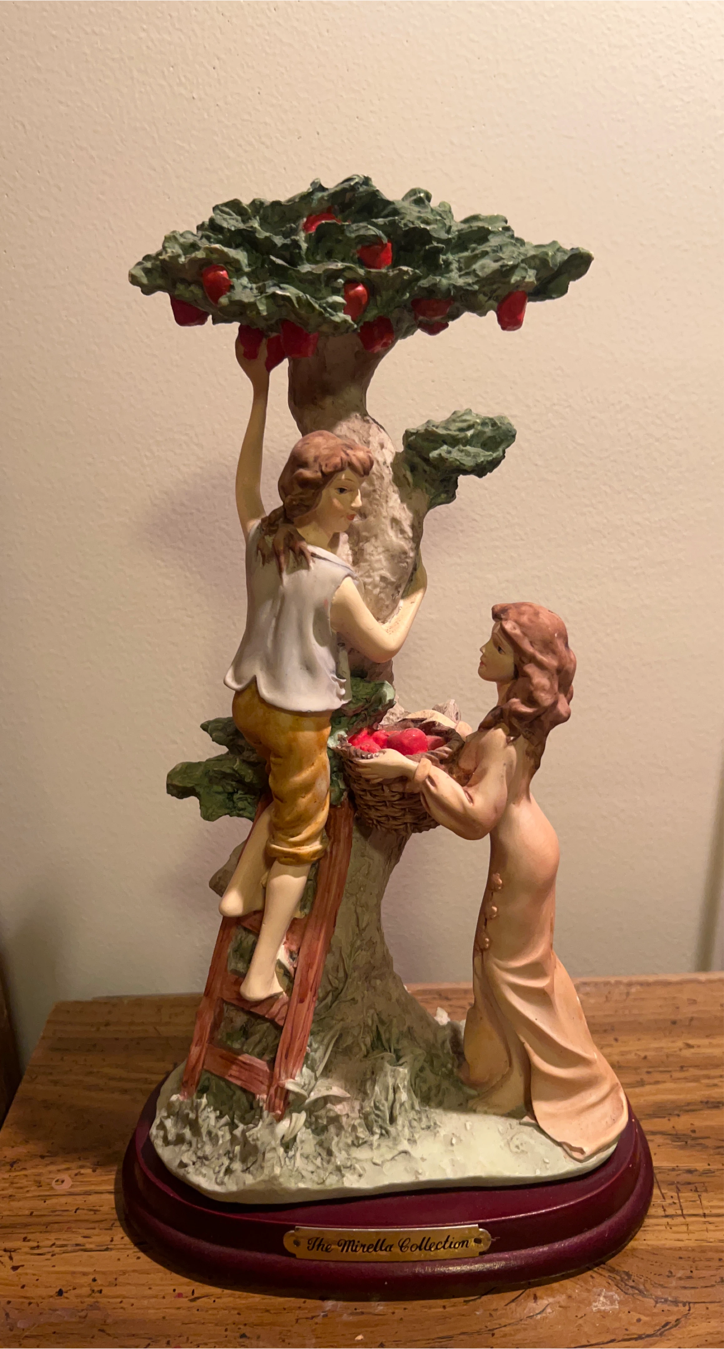 The Mirella Collection Figurine - Apple Picking Scene
