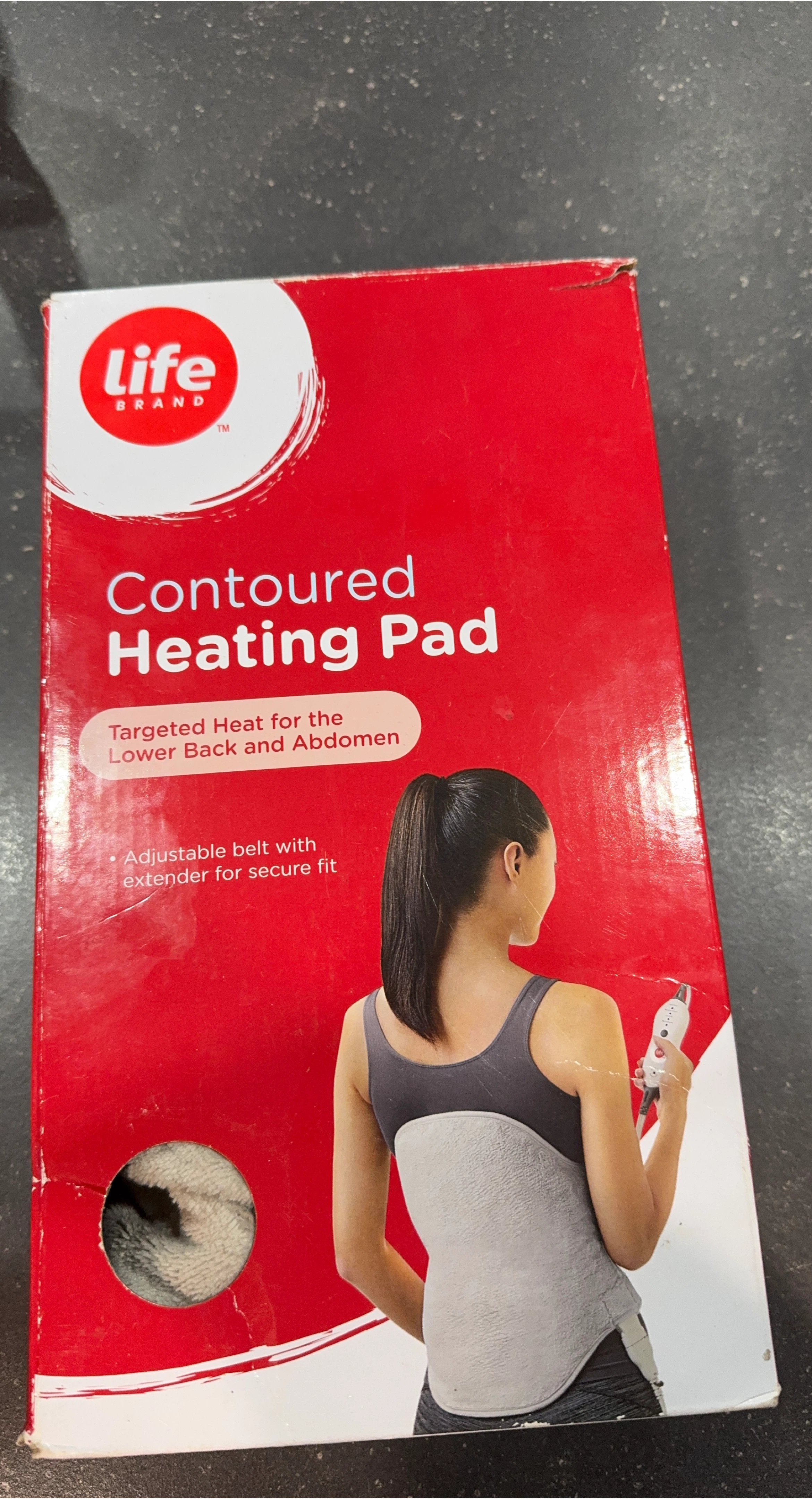 Life Brand Contoured Heating Pad for Lower Back and Abdomen