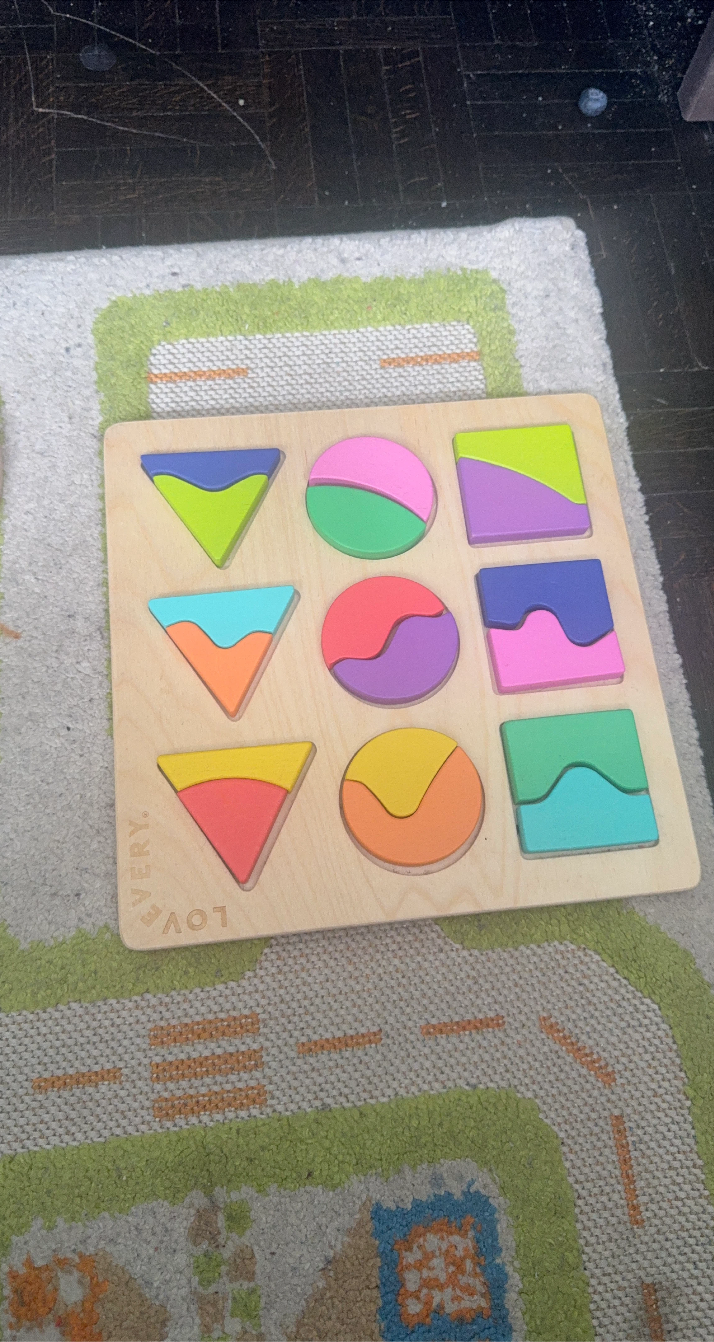 Wooden Shape Puzzle Board