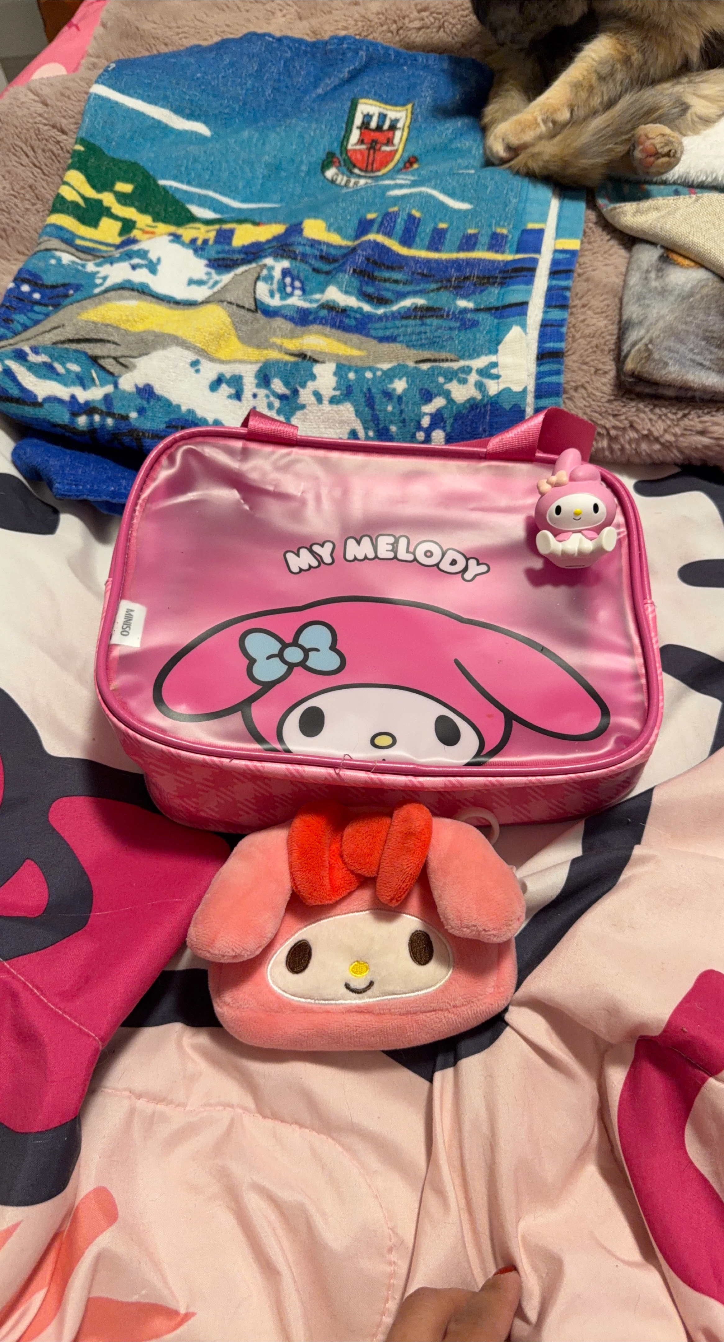 My Melody Pink Cosmetic Bag, Small Figure and Plush Coin Pouch