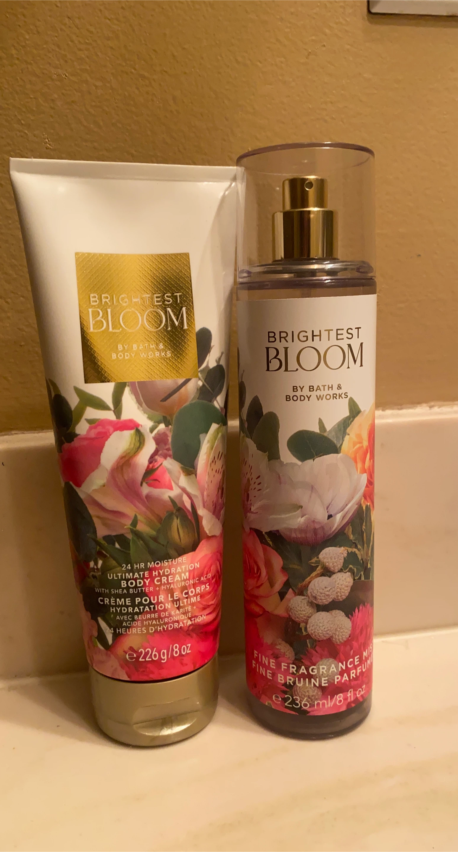 Bath & Body Works Brightest Bloom Cream & Fragrance Mist Set