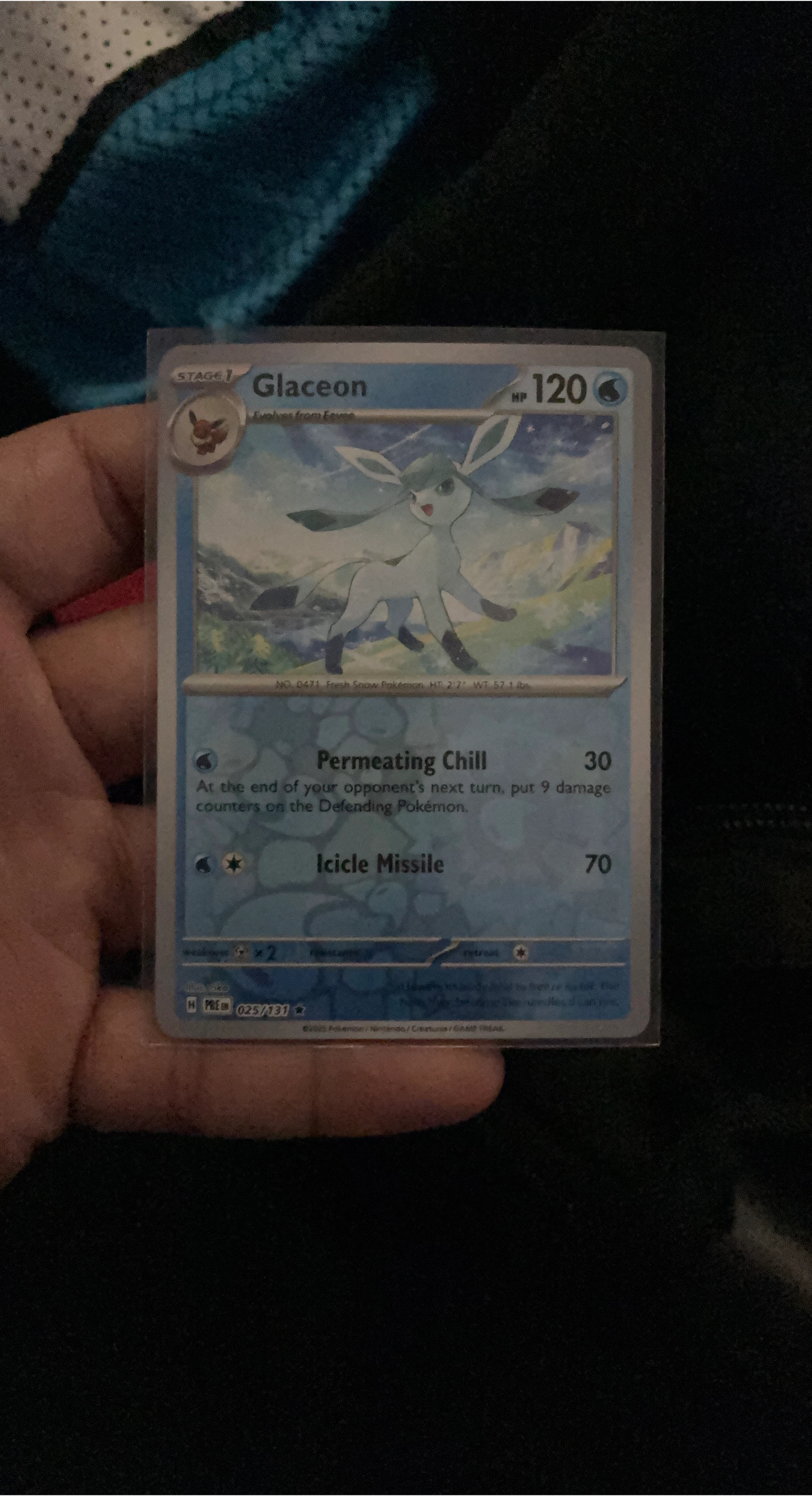 Pokemon Glaceon Stage 1 Trading Card 025/131