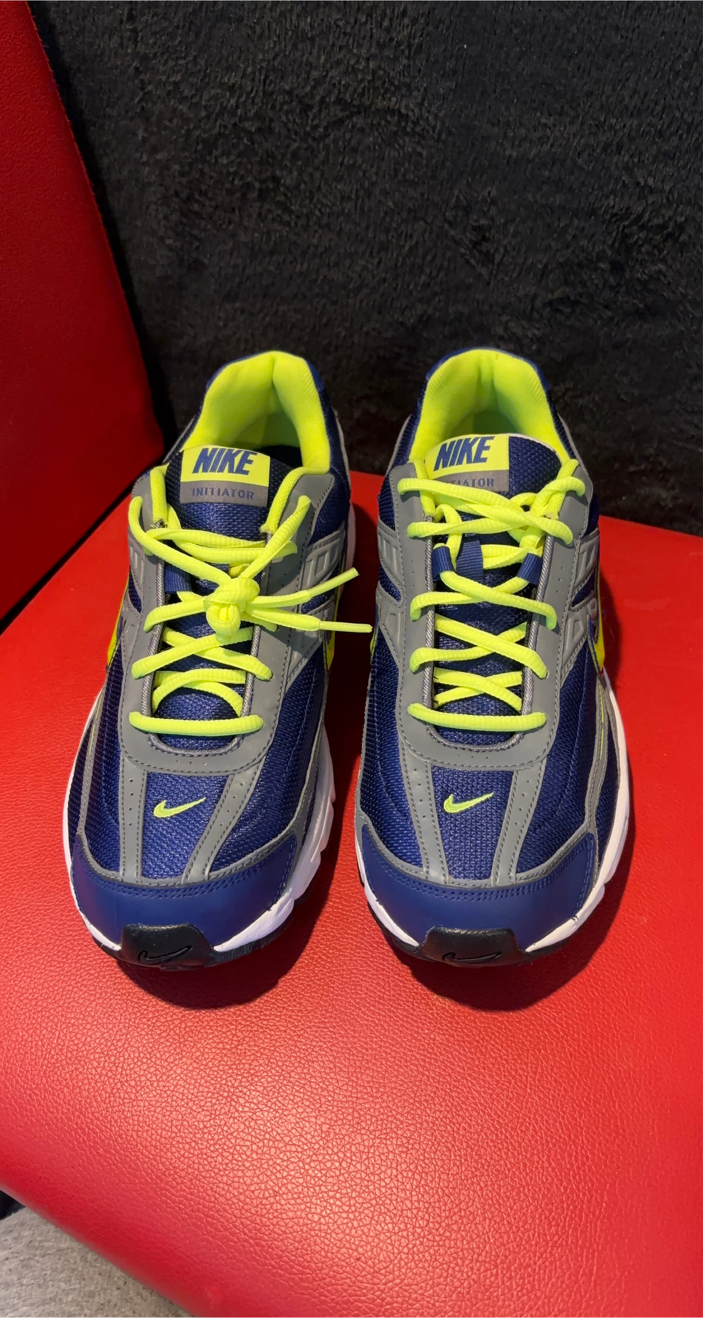 Nike Men's / Youth's 'Initiator' Running Shoes Blue/Grey/Lime - photo 2