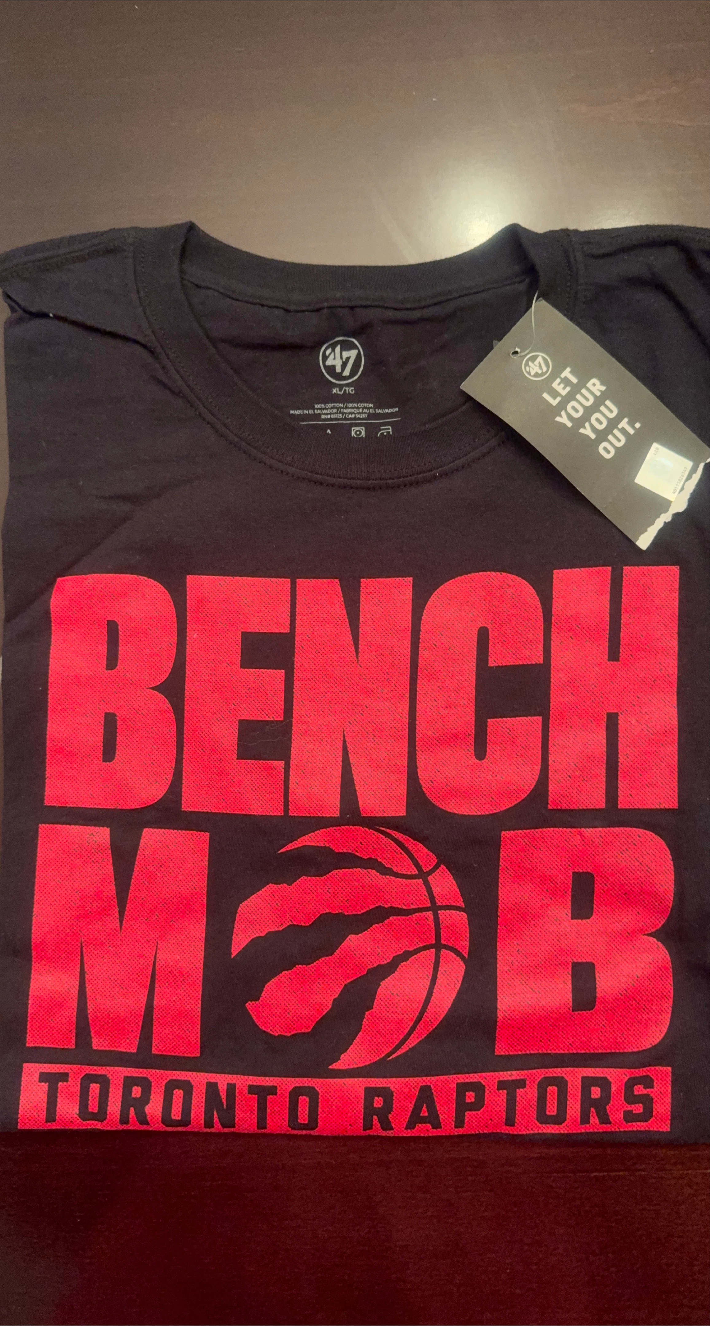 47 Brand Toronto Raptors Bench Mob T-Shirt XL