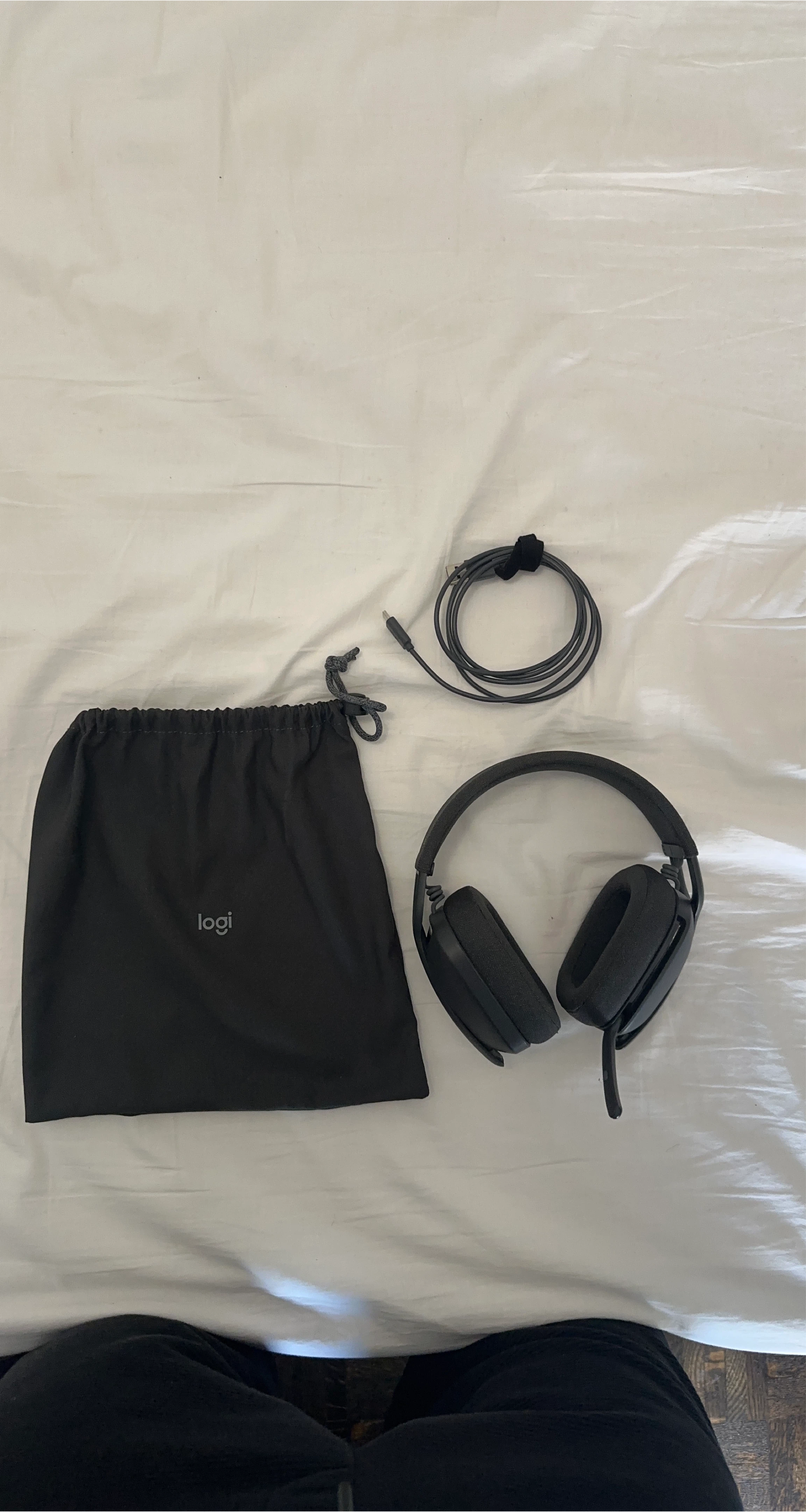 Logitech Headset with Carrying Pouch and Type C Charger