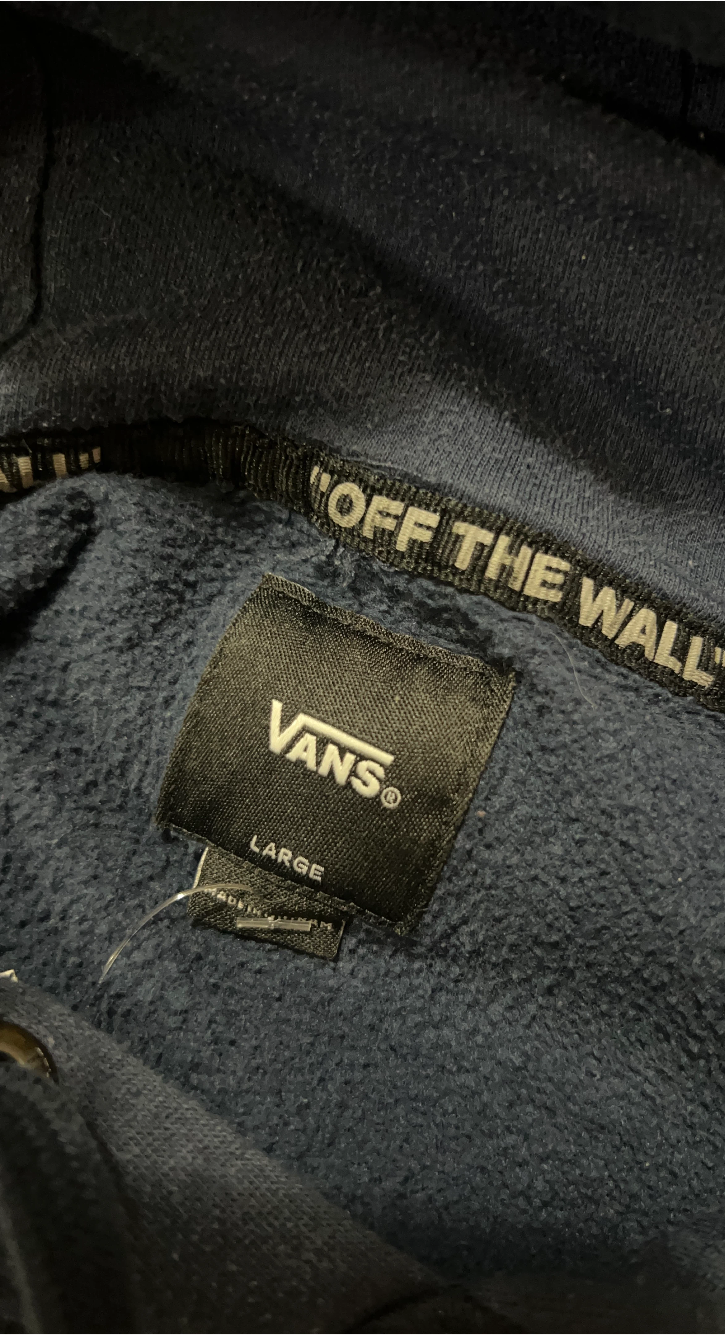 Vans Hoodie Size Large