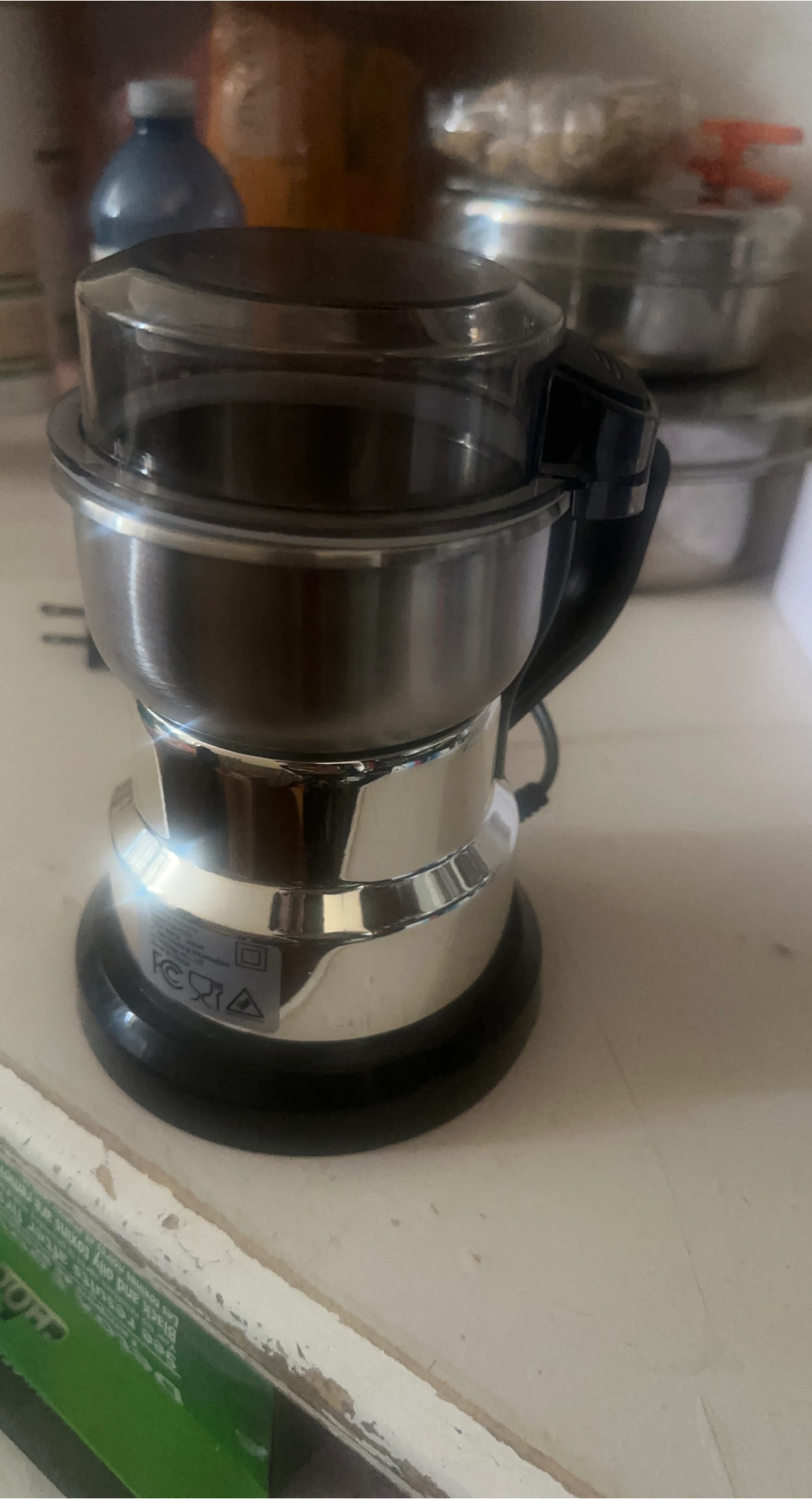 Stainless Steel Electric Coffee Grinder