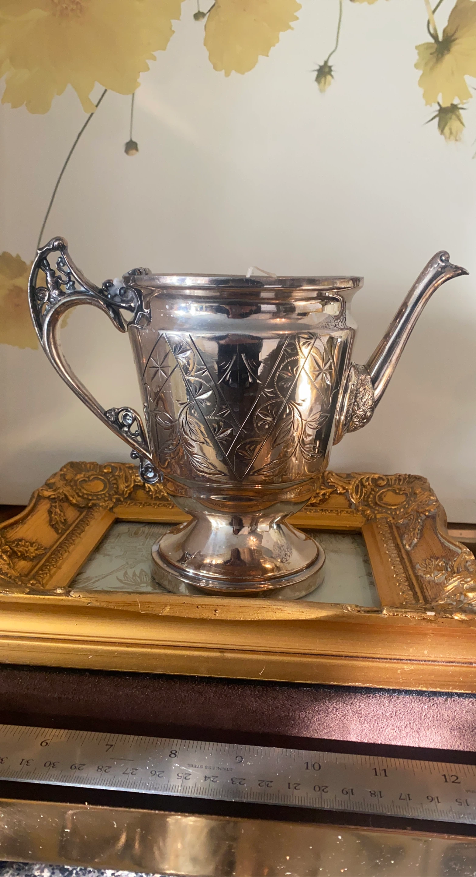 Antique Silver Plated Creamer or Pitcher