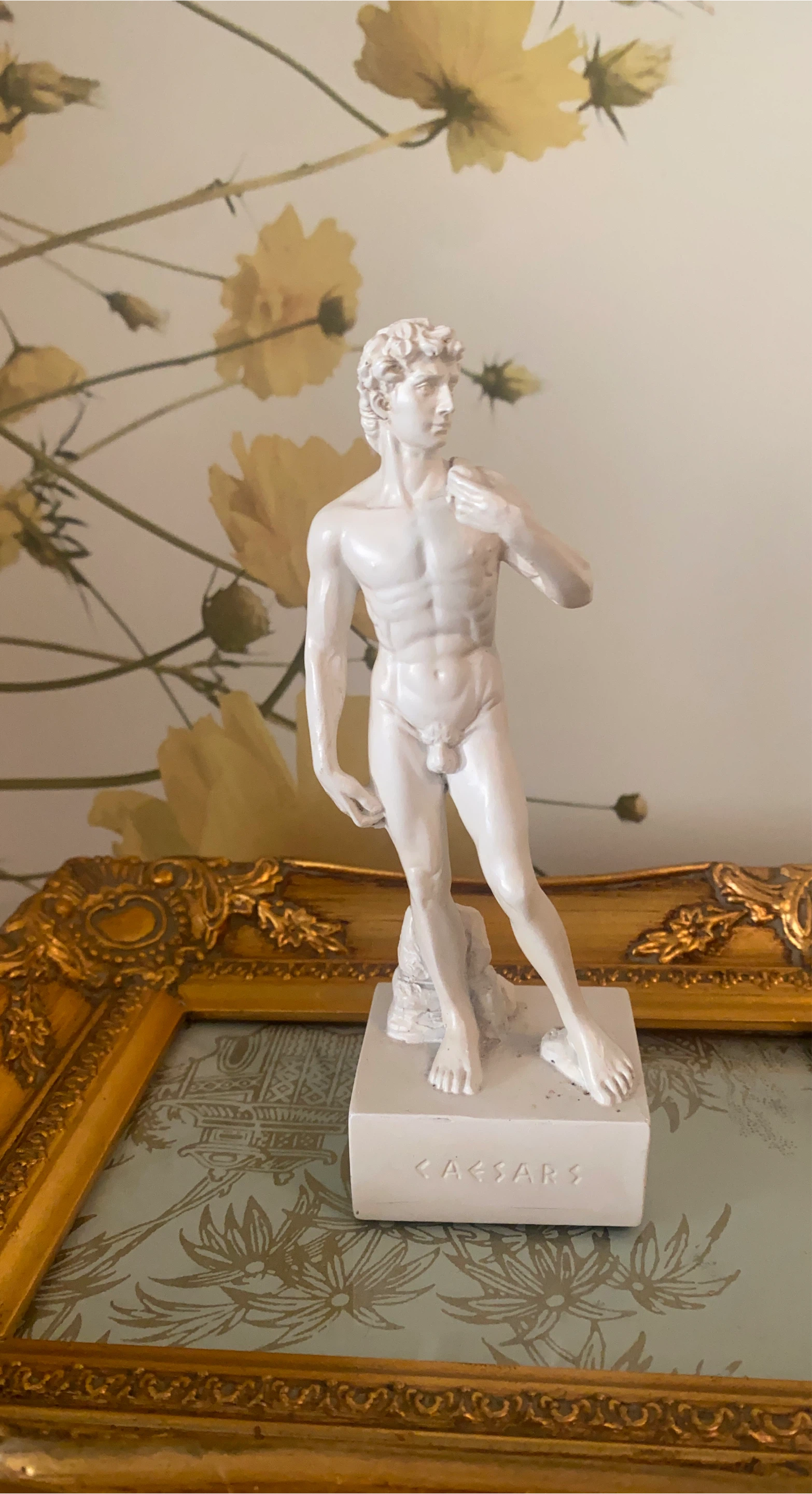 White Statue of David Figurine