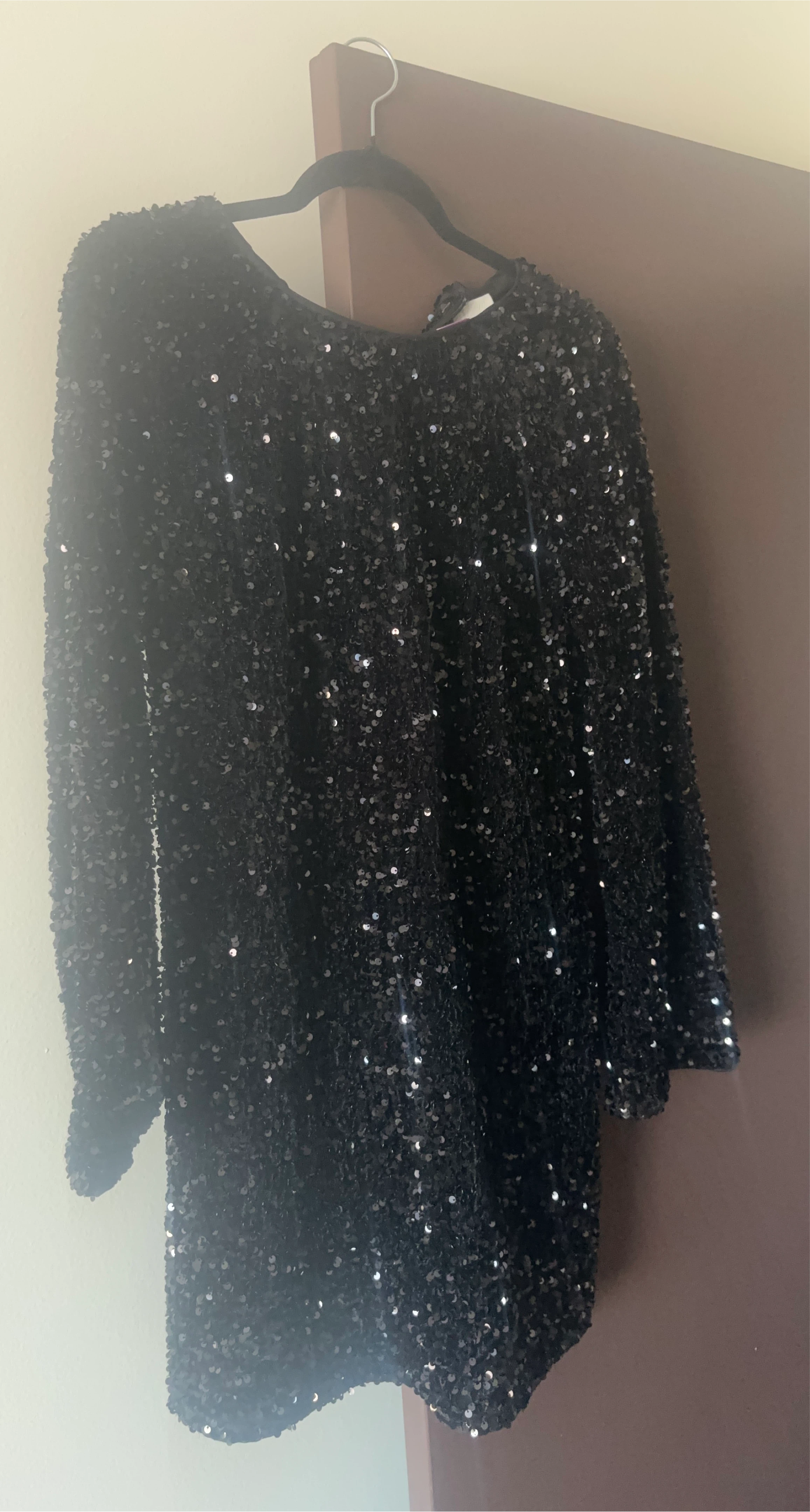 Sparkly Black Sequin Dress