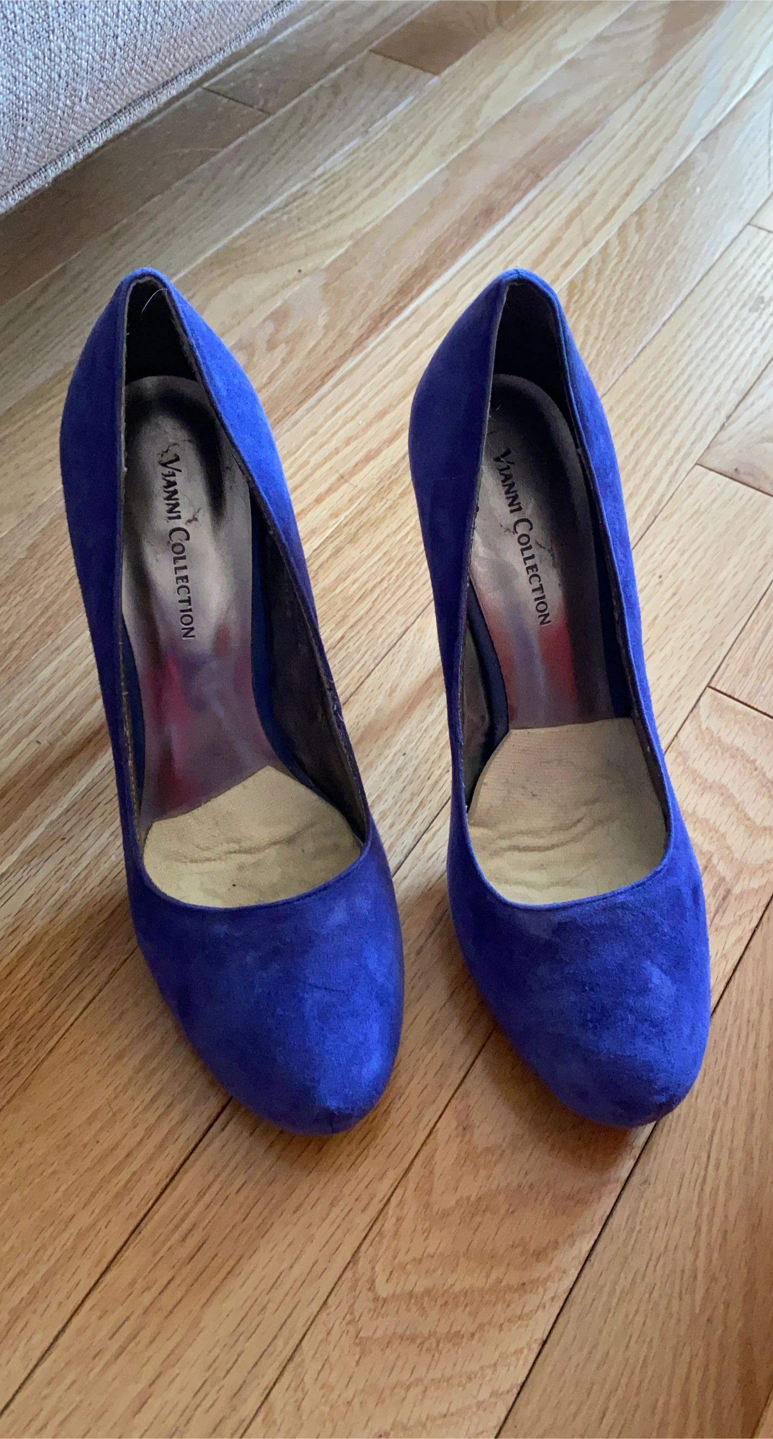 Vianni Collection Royal Blue Suede Heels