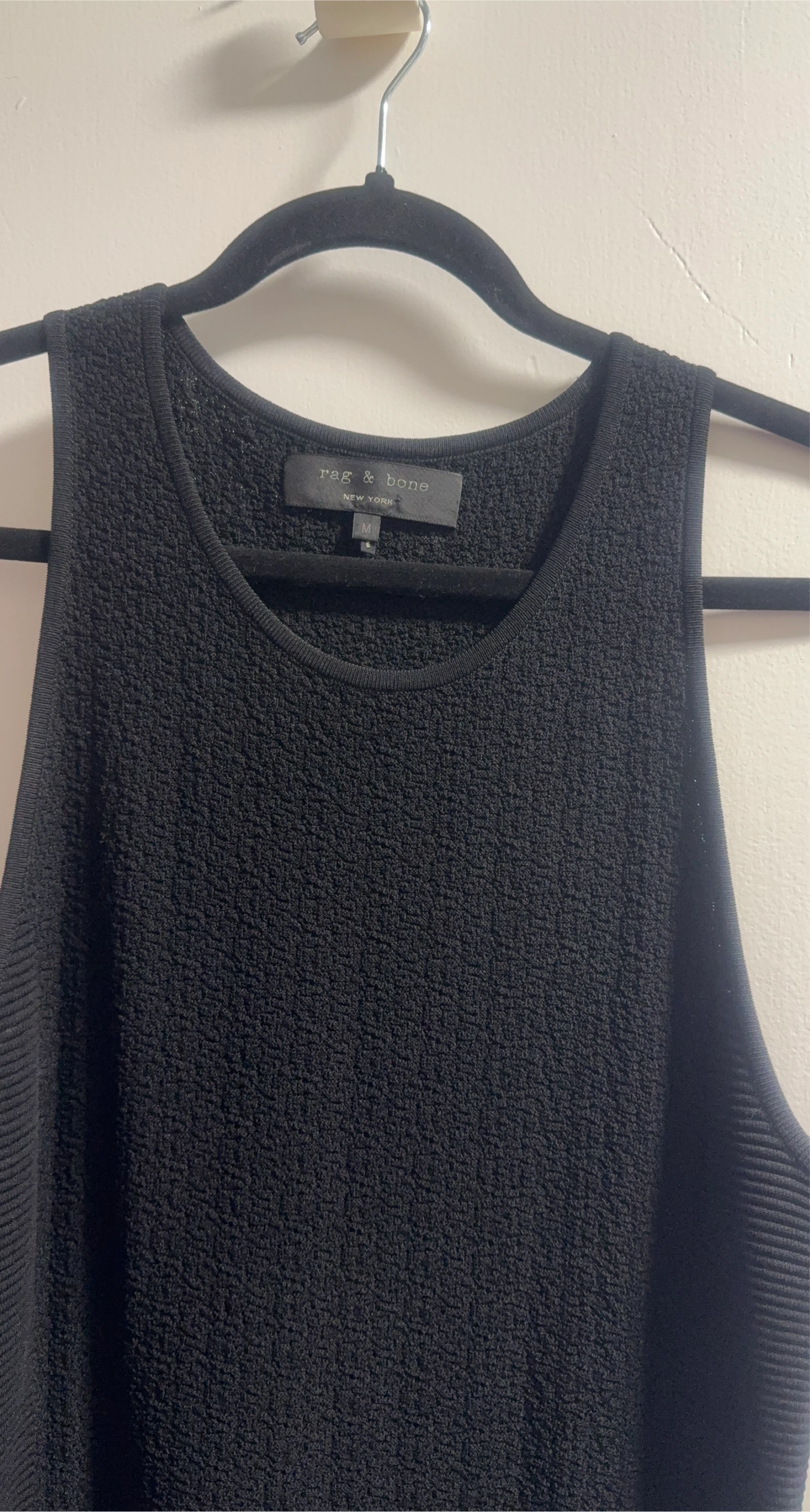 Rag & Bone Black Knit Sleeveless Dress Size M