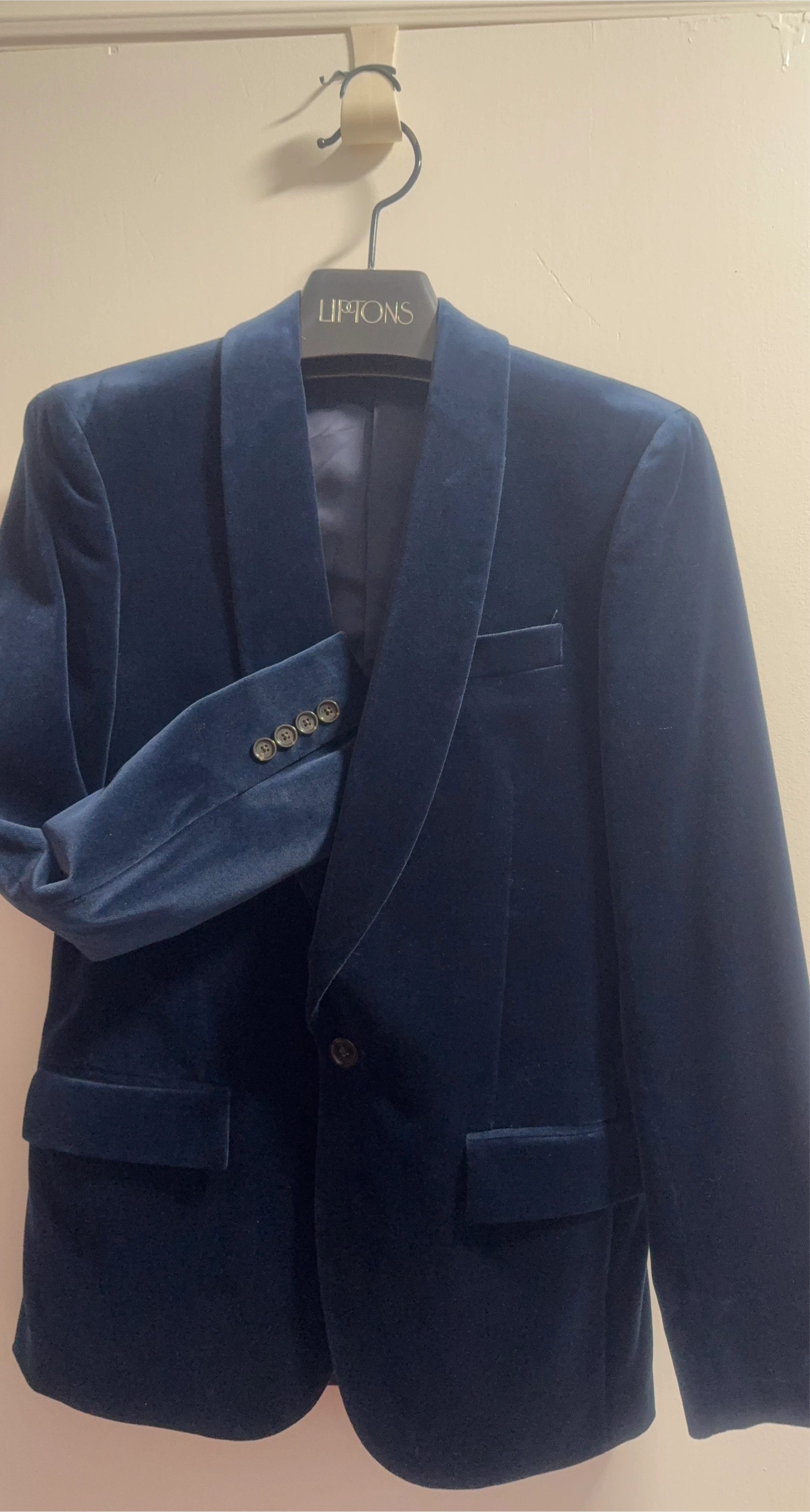 J. Crew Ludlow Navy Velvet Blazer Size 34S