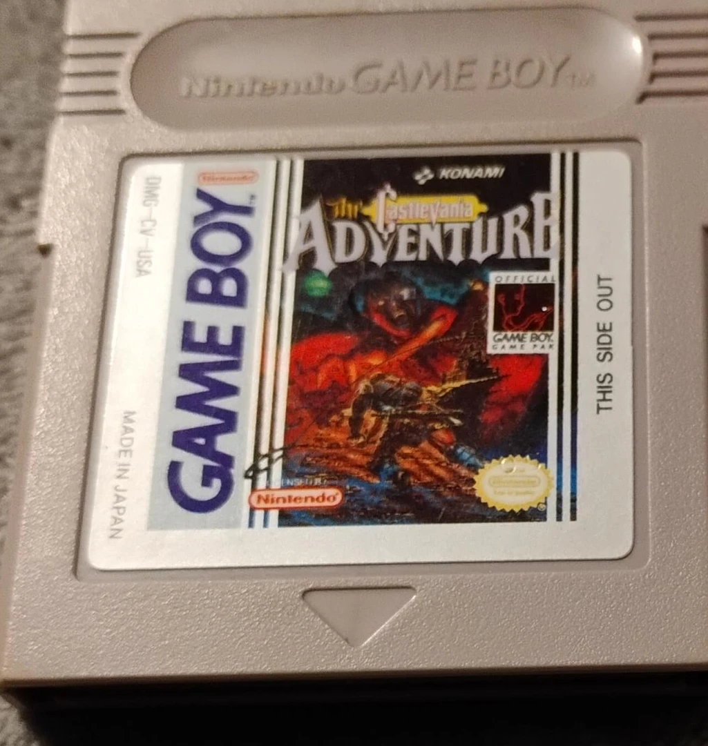 The Castlevania Adventure Game Boy Cartridge