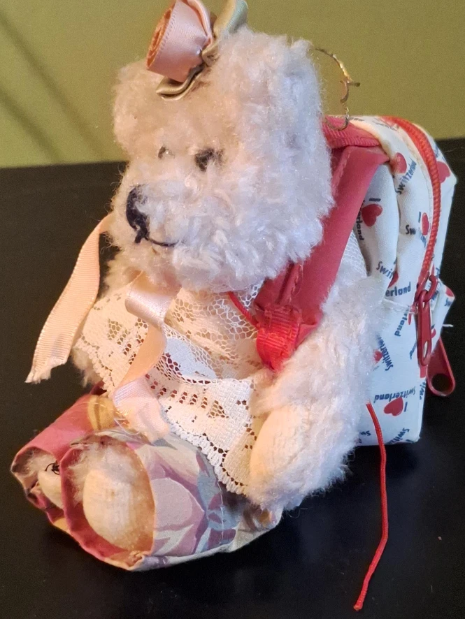 Stuffed Teddy Bear with Swiss Backpack