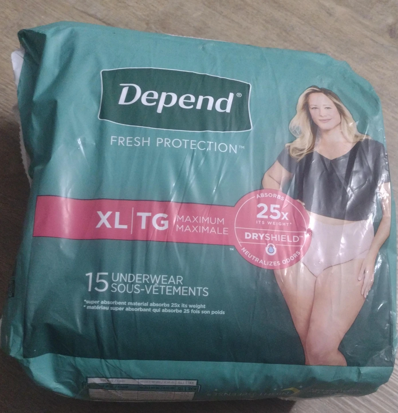 Depend Fresh Protection XL Underwear - 15 Pack