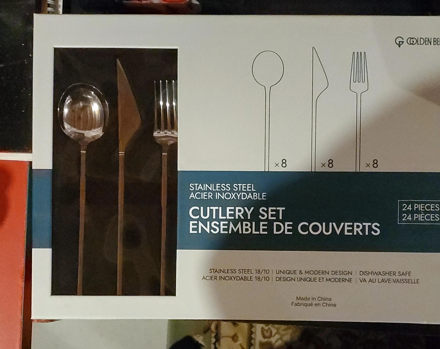 GOLDEN BELL Stainless Steel Cutlery Set - 24 Pieces - photo 2