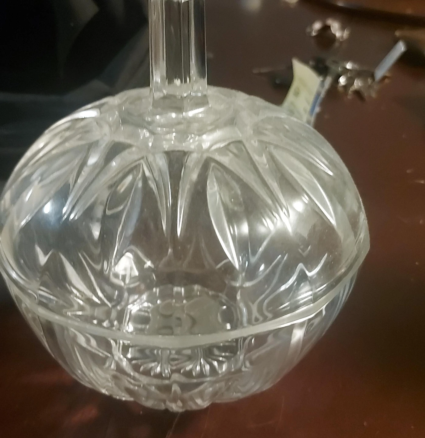 Crystal Candy Dish with Lid