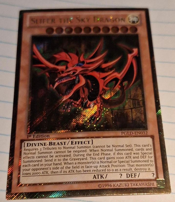 Yu-Gi-Oh! Slifer the Sky Dragon 1st Edition Trading Card
