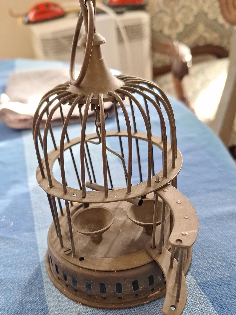 Vintage Metal Bird Cage Decorative Display