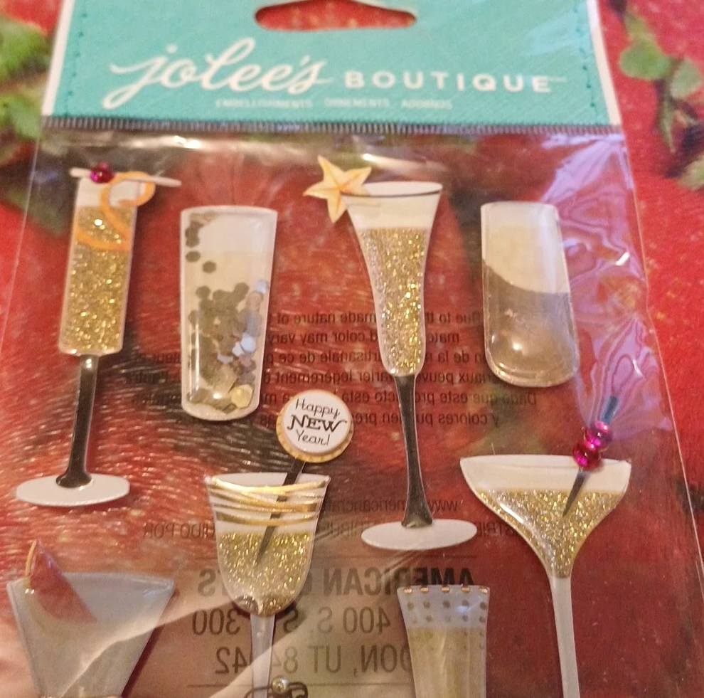 Jolee's Boutique Champagne Flutes & Cocktails Embellishments