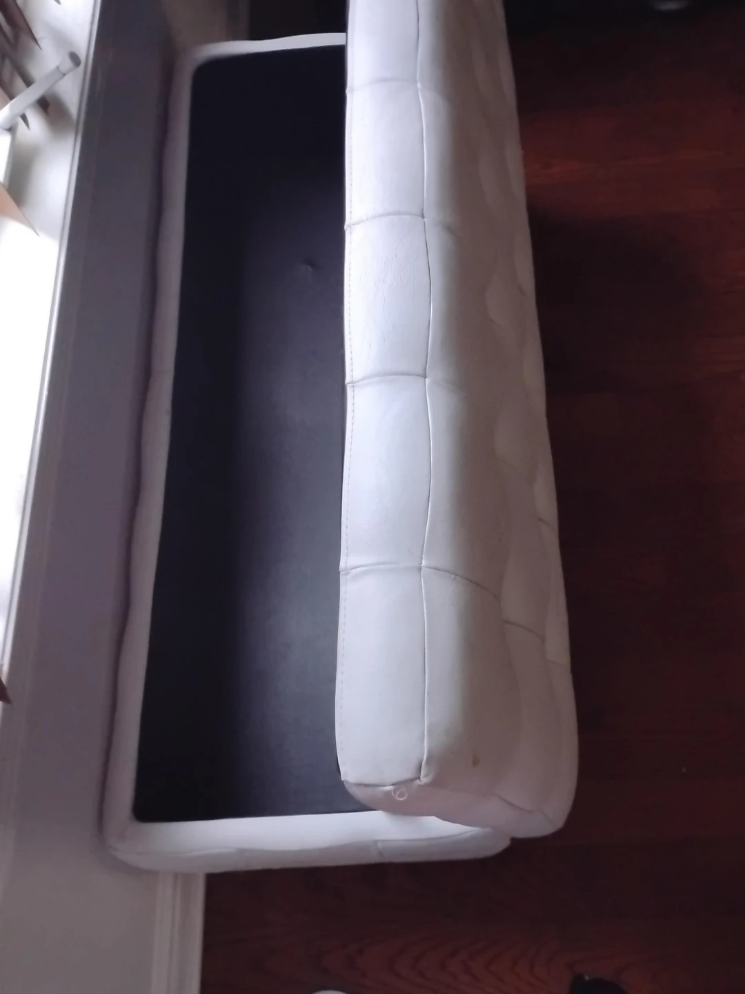 White Ottoman Bench