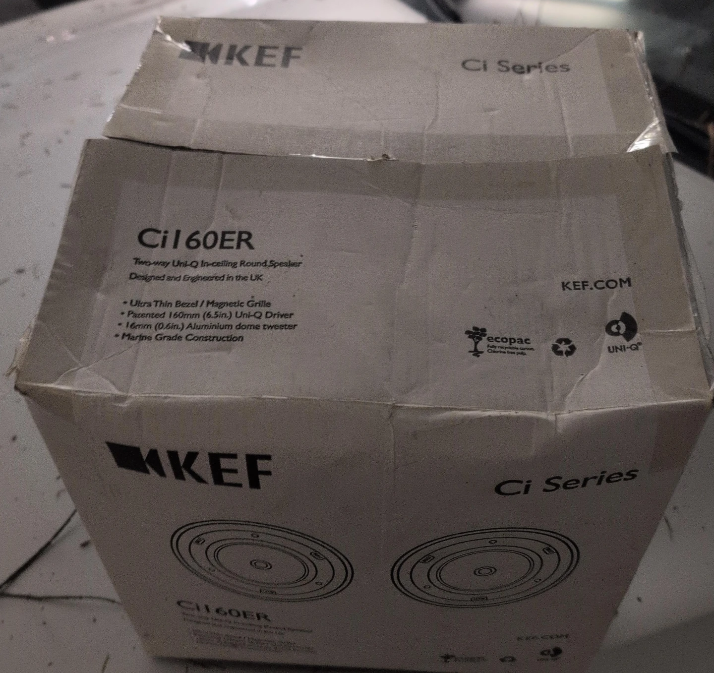 KEF Ci160ER In-ceiling Round Speaker (New)