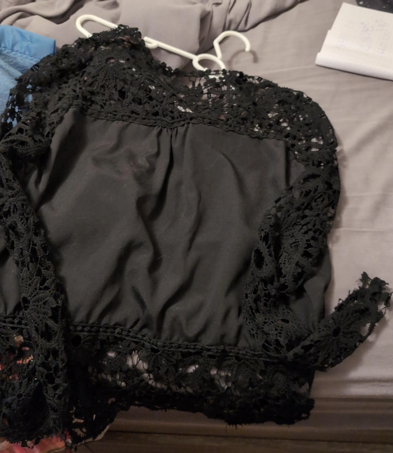 Black Long Sleeve Lace Top