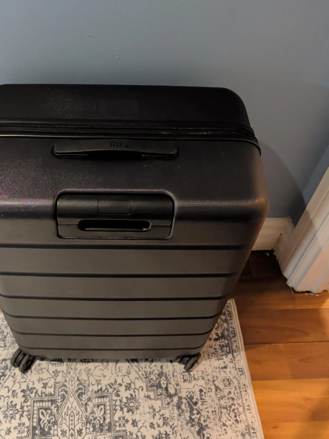 Black Checked Luggage Suitcase