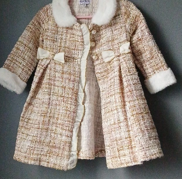 BLUEBERI boulevard Girls Tweed Coat - Size 2T