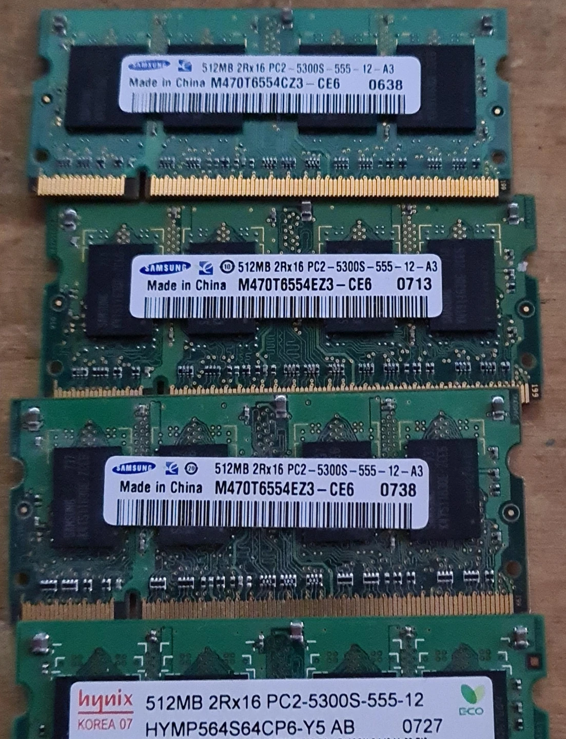 Samsung/Hynix 512MB PC2-5300S RAM