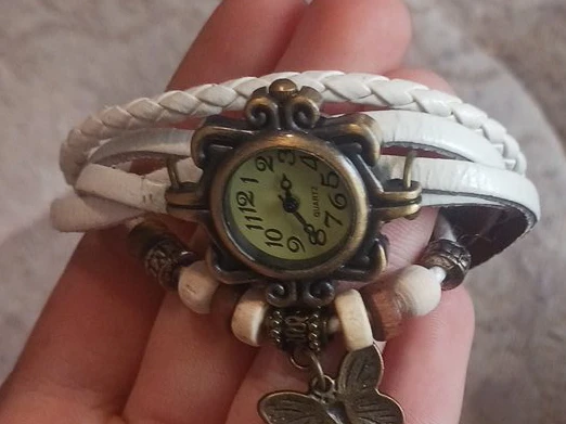 White Braided Wrap Around Watch