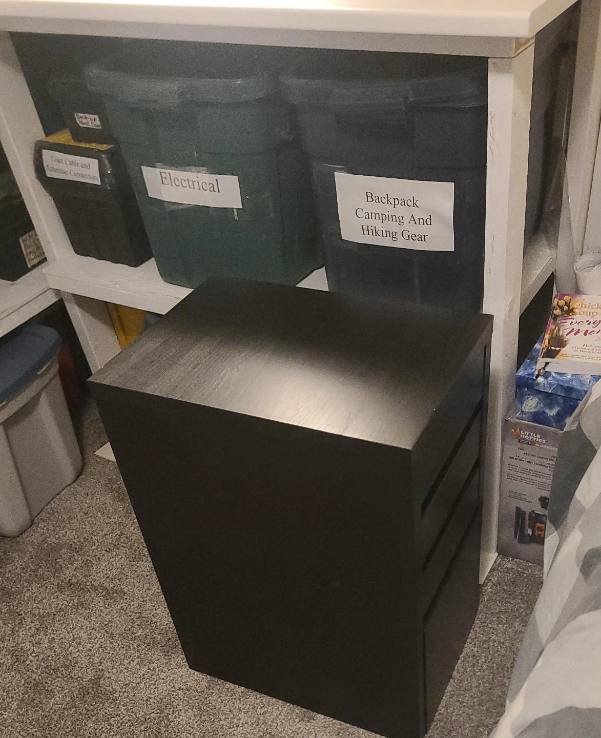 Black 4-Drawer Rolling Filing Cabinet - photo 2