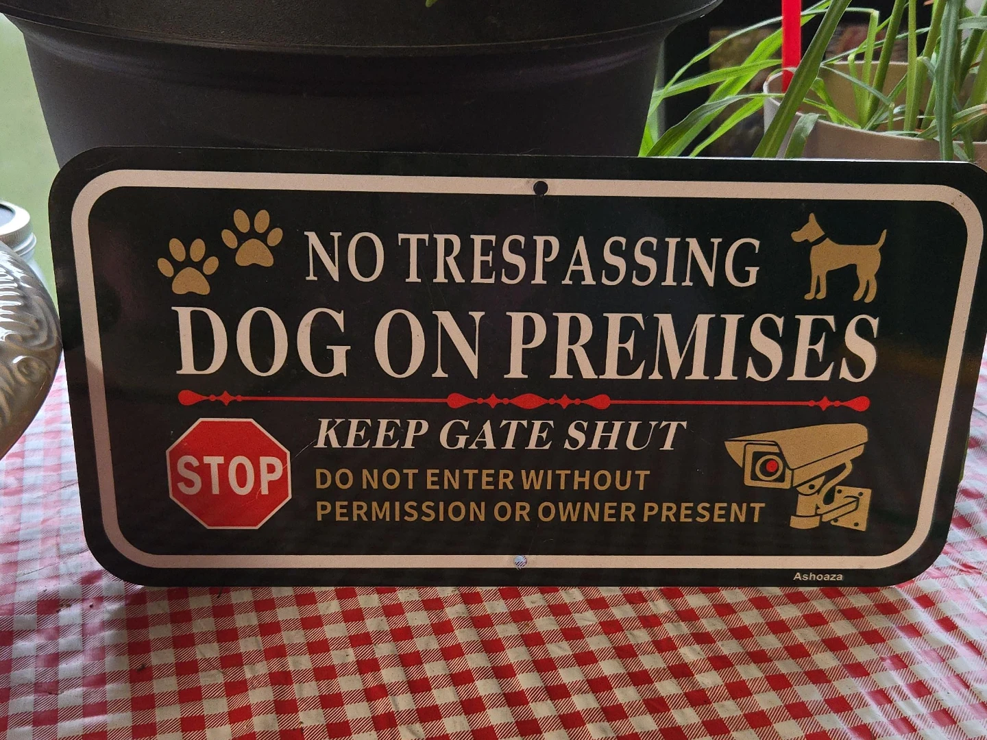 Dog on Premises Sign