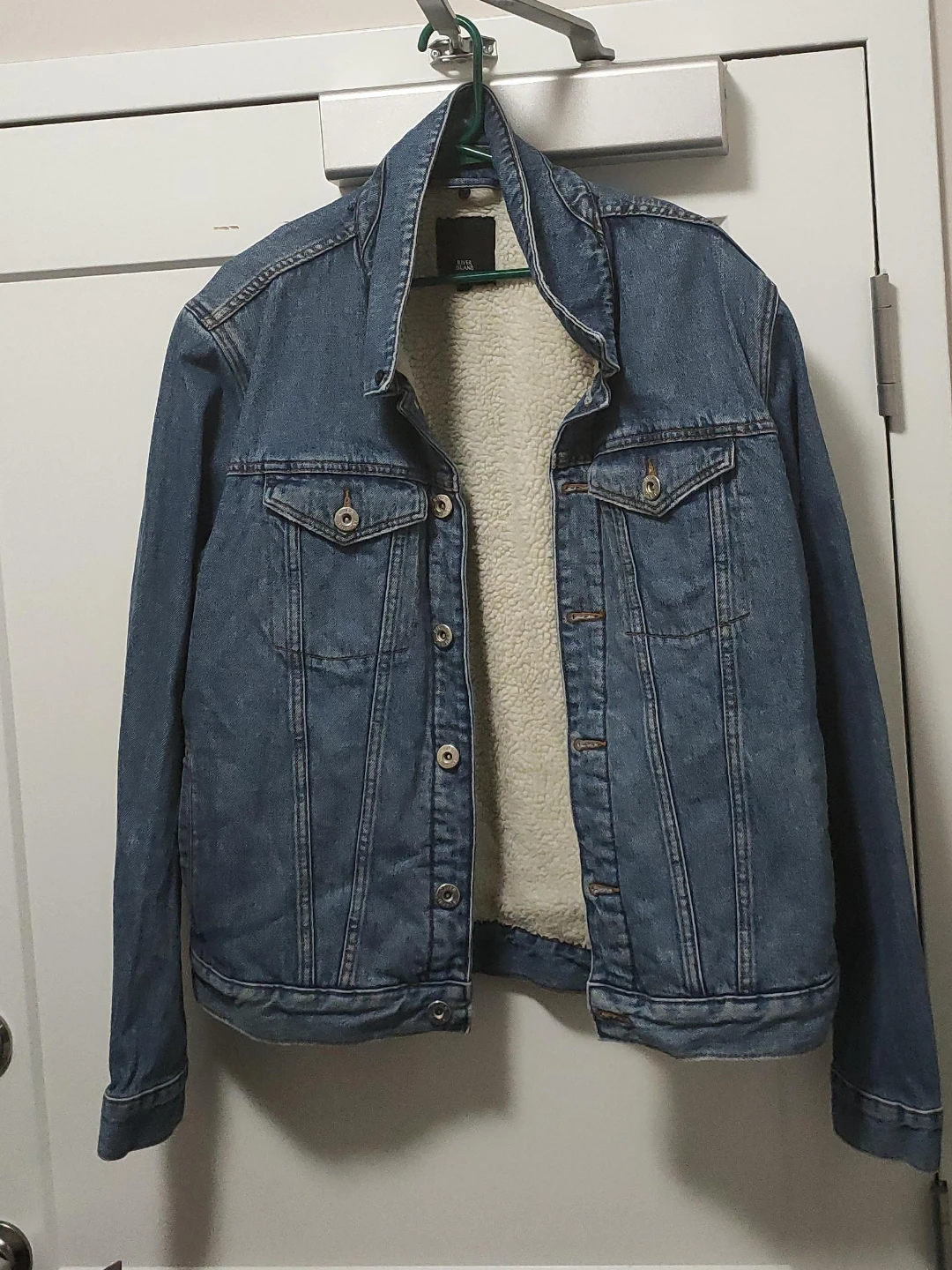 River Island Sherpa Lined Denim Jacket