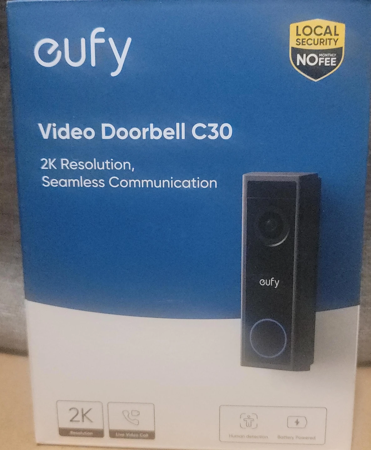 New Eufy Video Doorbell C30 - 2K Resolution