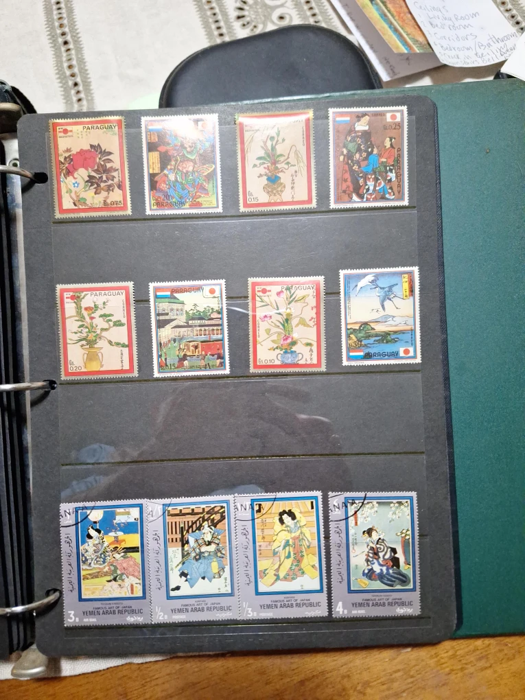 Yemen Arab Republic Famous Art of Japan Stamps