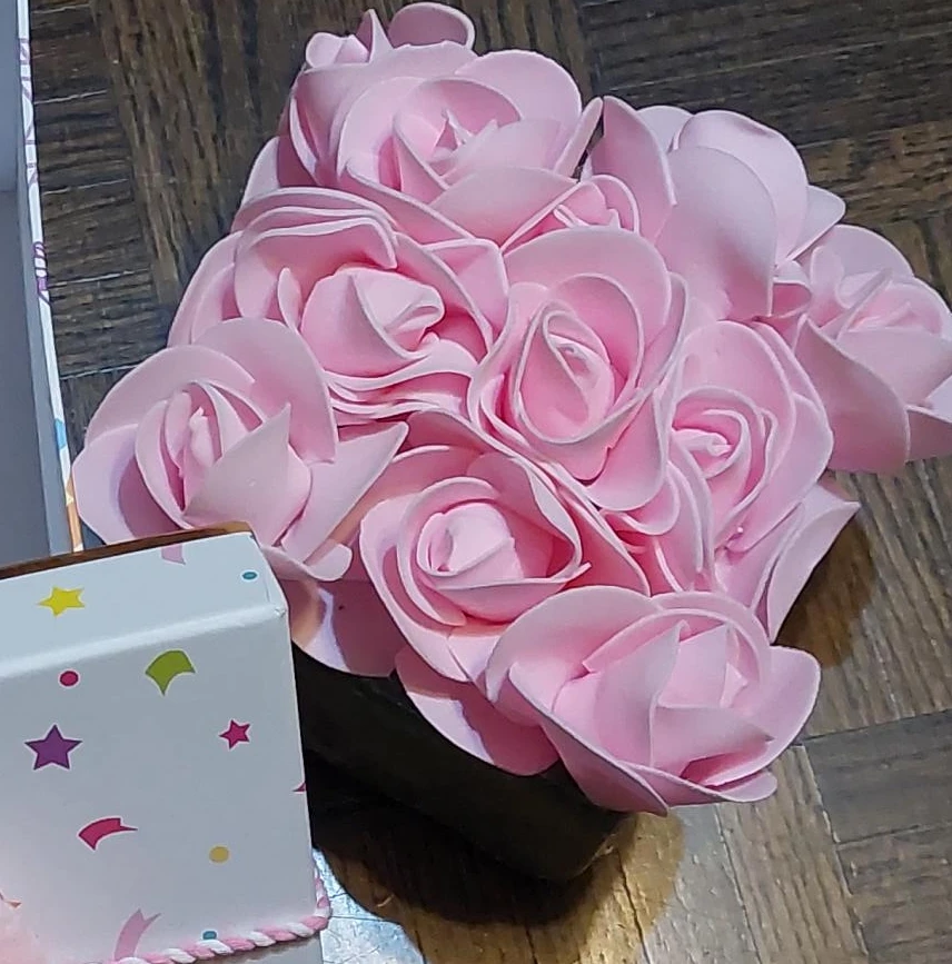Pink Rose Artificial Flower Bouquet