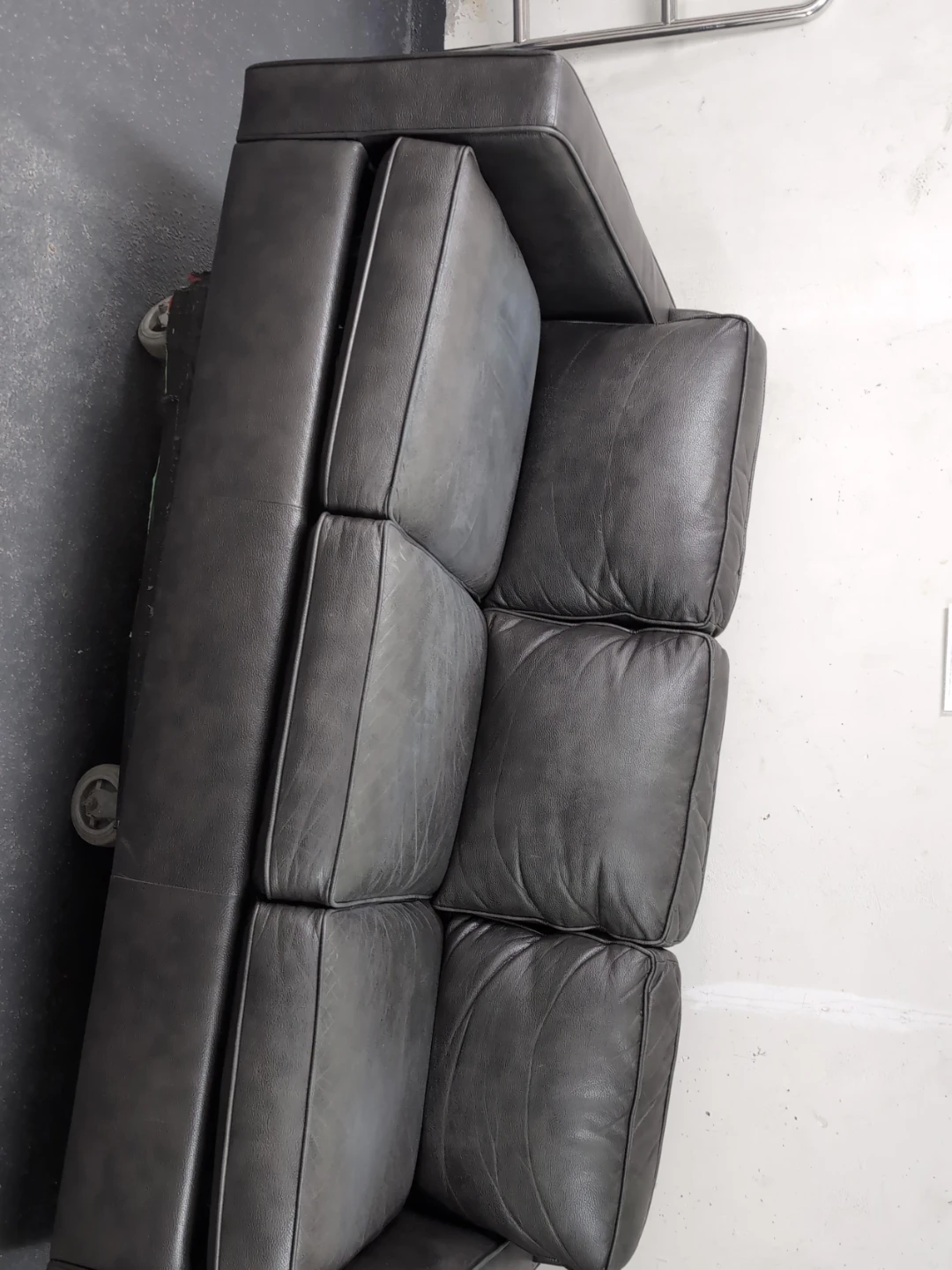 Grey Leather Sofa