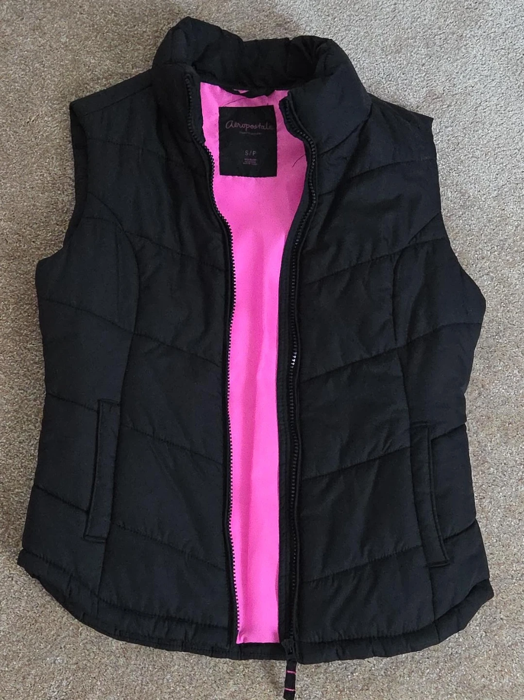 Aeropostale Black Puffer Vest - Size S