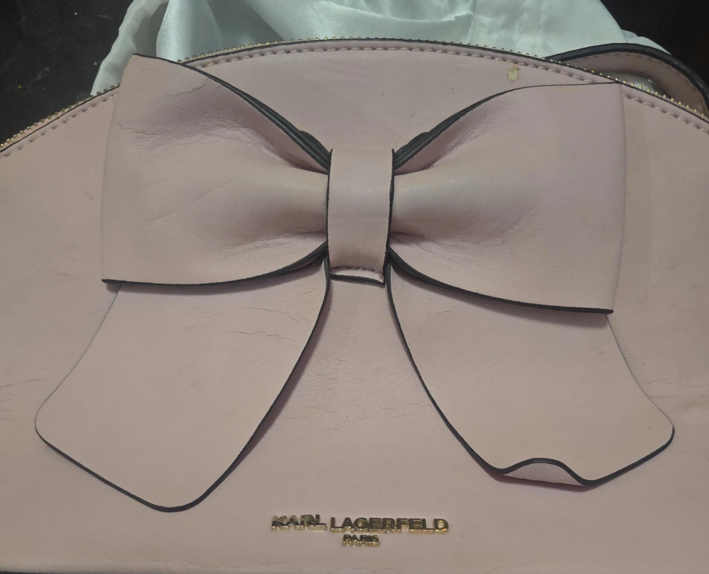 Karl Lagerfeld Pink Bow Handbag
